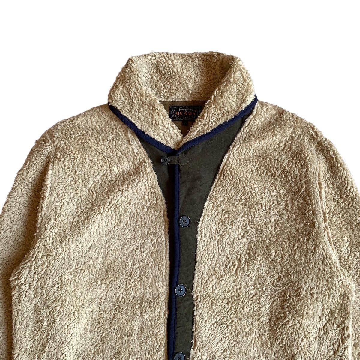 Beams Plus × Japanese Brand Beams+ Shawll Collar Fleece Jacket Size US L / EU 52-54 / 3 - 8 Thumbnail