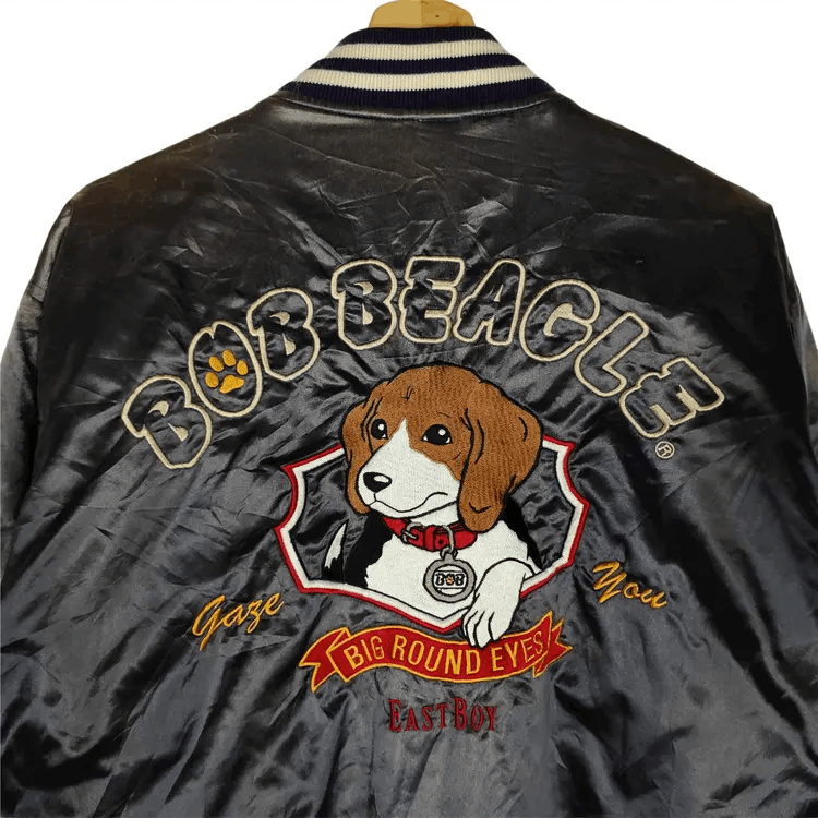 Vintage Vintage Bob Beagle x East Boy Faded Varsity Jackets Size US L / EU 52-54 / 3 - 5 Thumbnail