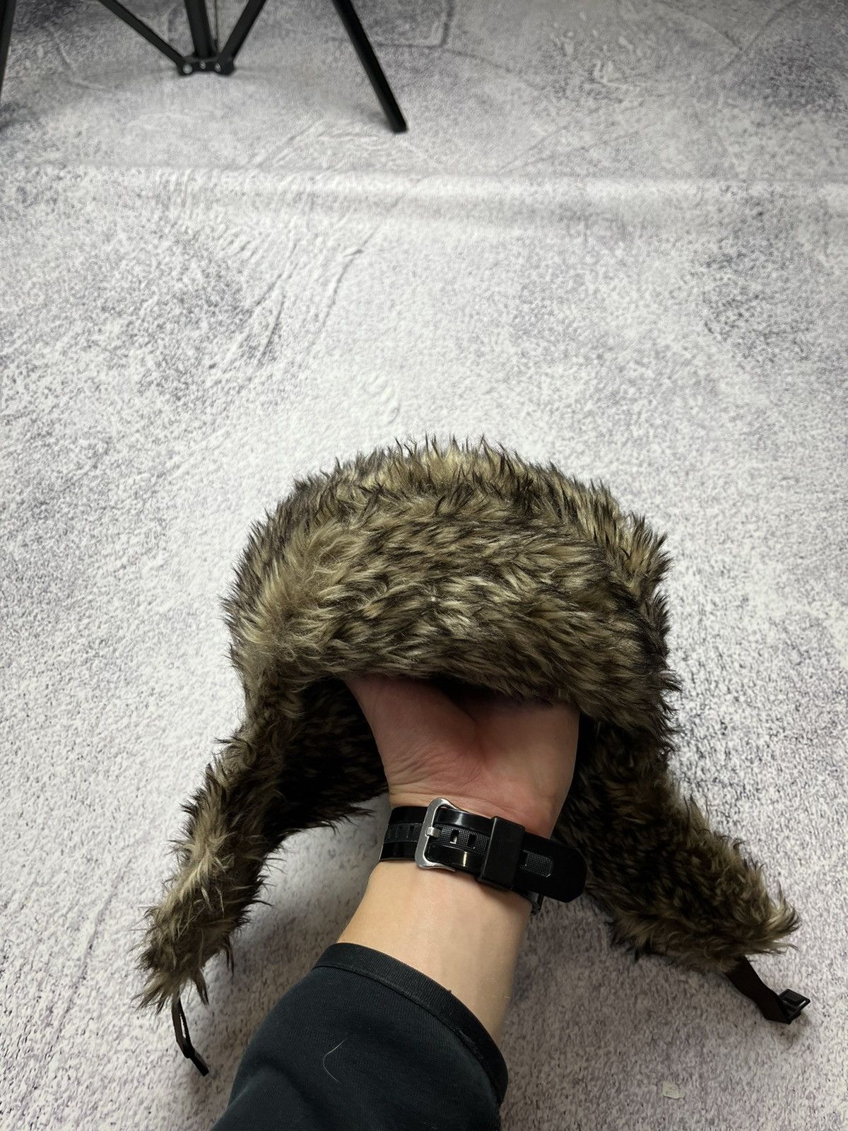 20471120 Vintage fuzzy mohair japanese ushanka hat avant garde Size ONE SIZE - 4 Thumbnail