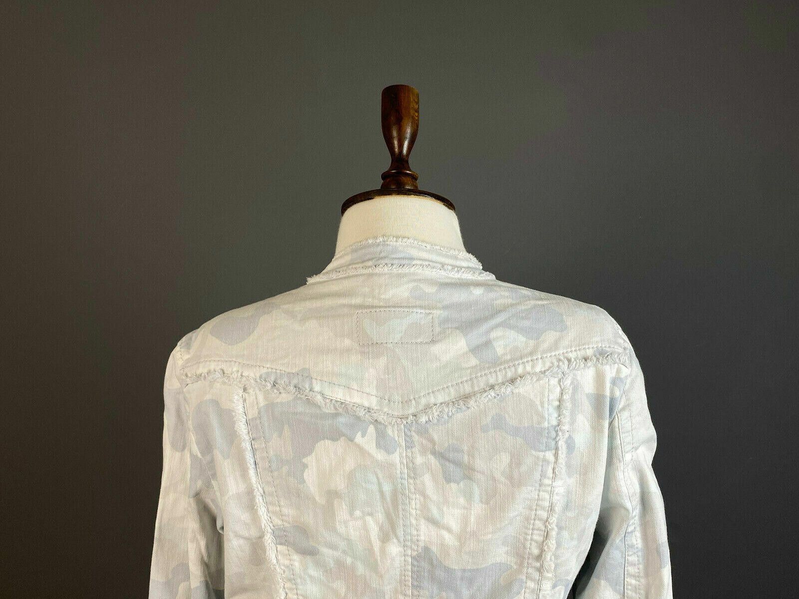 Designer Marc Cain White Camo Designer Cotton Snap Jacket Size 3 Size M / US 6-8 / IT 42-44 - 7 Thumbnail