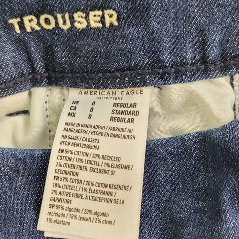 American Eagle Outfitters NWT American Eagle Size 0 Wide Leg Stretch Denim Trousers Size 25" / US 0 / IT 36 - 5 Thumbnail