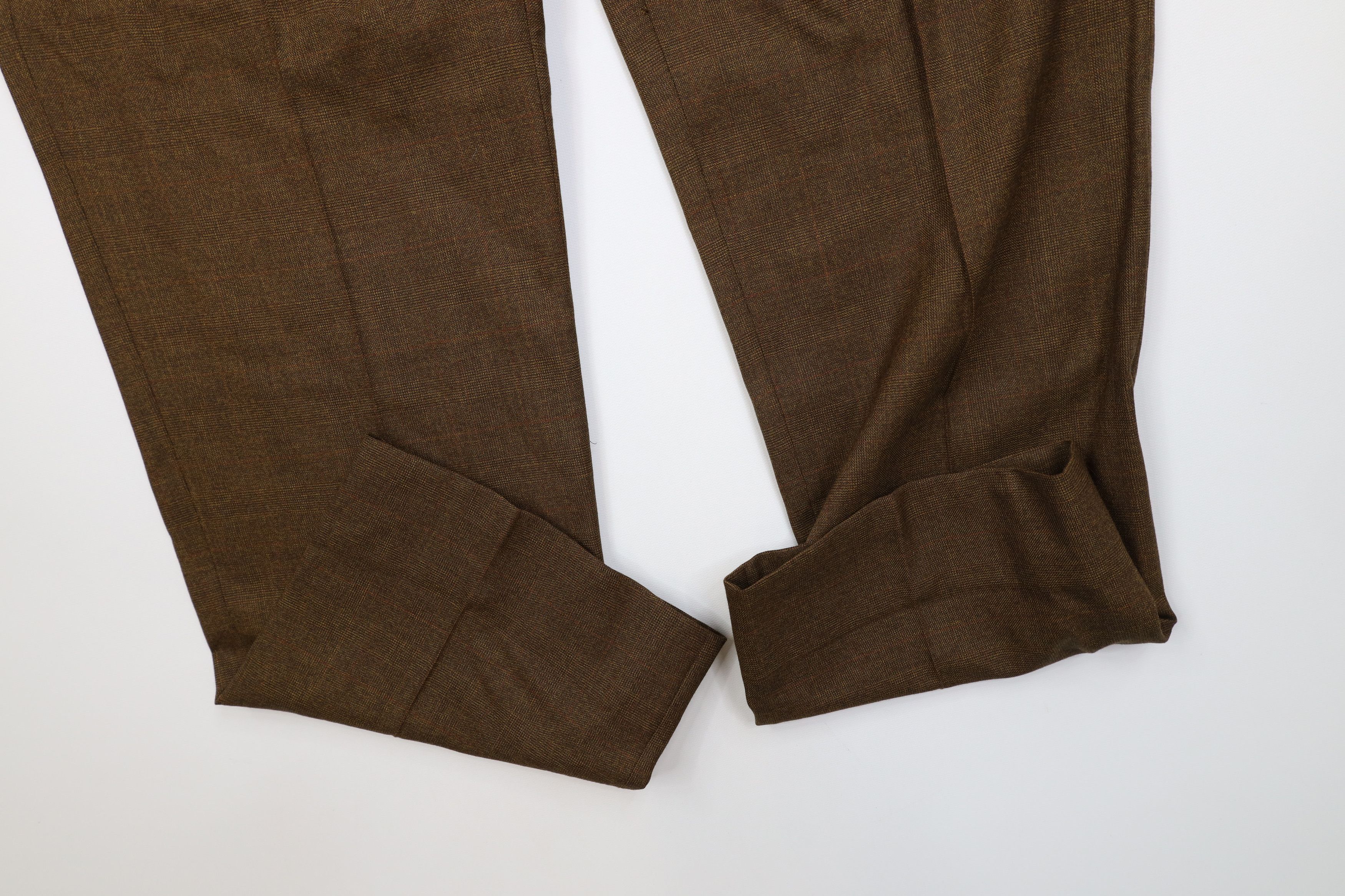Vintage Vintage 70s Streetwear Wide Leg Chino Pants Trousers Plaid Size US 36 / EU 52 - 5 Thumbnail