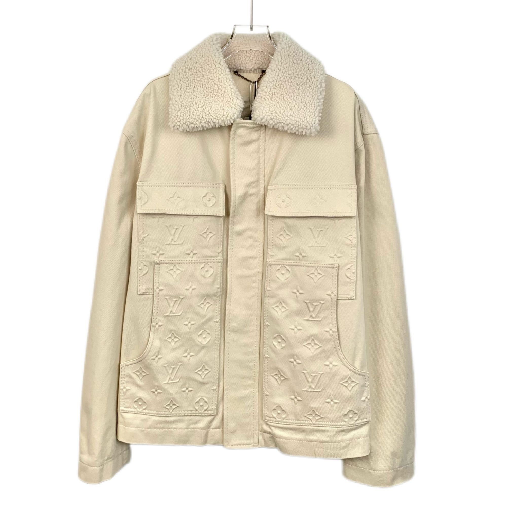 Louis Vuitton Louis Vuitton Embossed Monogram Beige Cotton Jacket Size US L / EU 52-54 / 3 - 1 Thumbnail