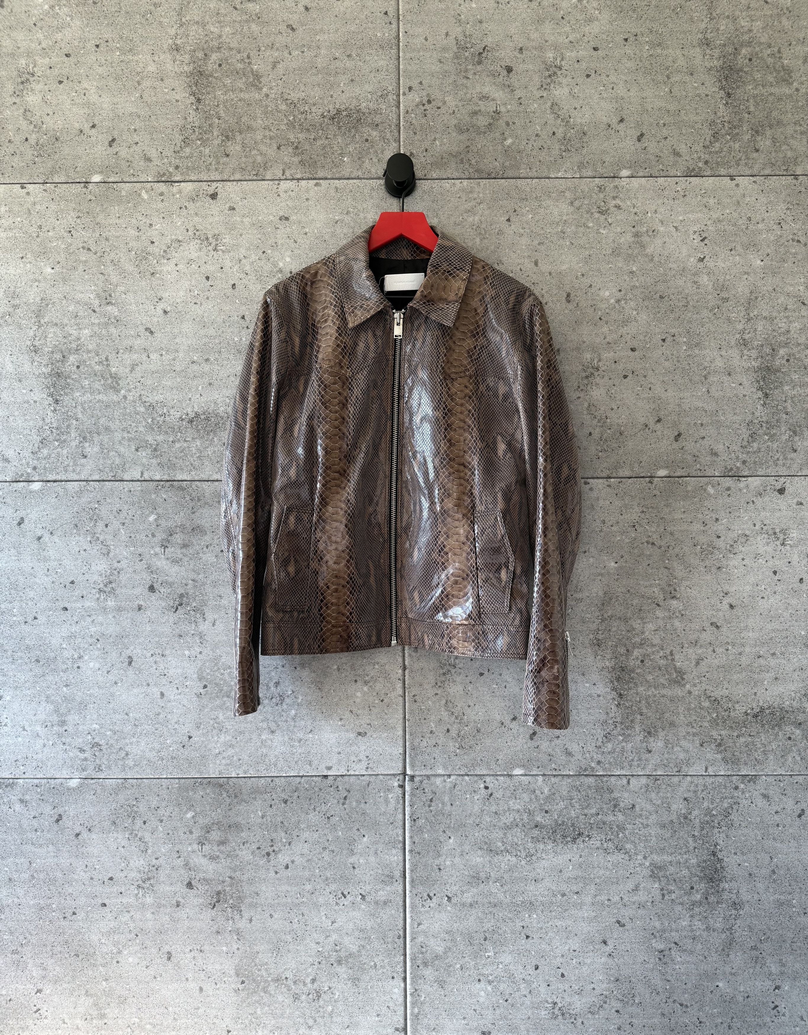 Vintage Vintage 100 percent python skin snake skin biker jacket Size US L / EU 52-54 / 3 - 1 Thumbnail