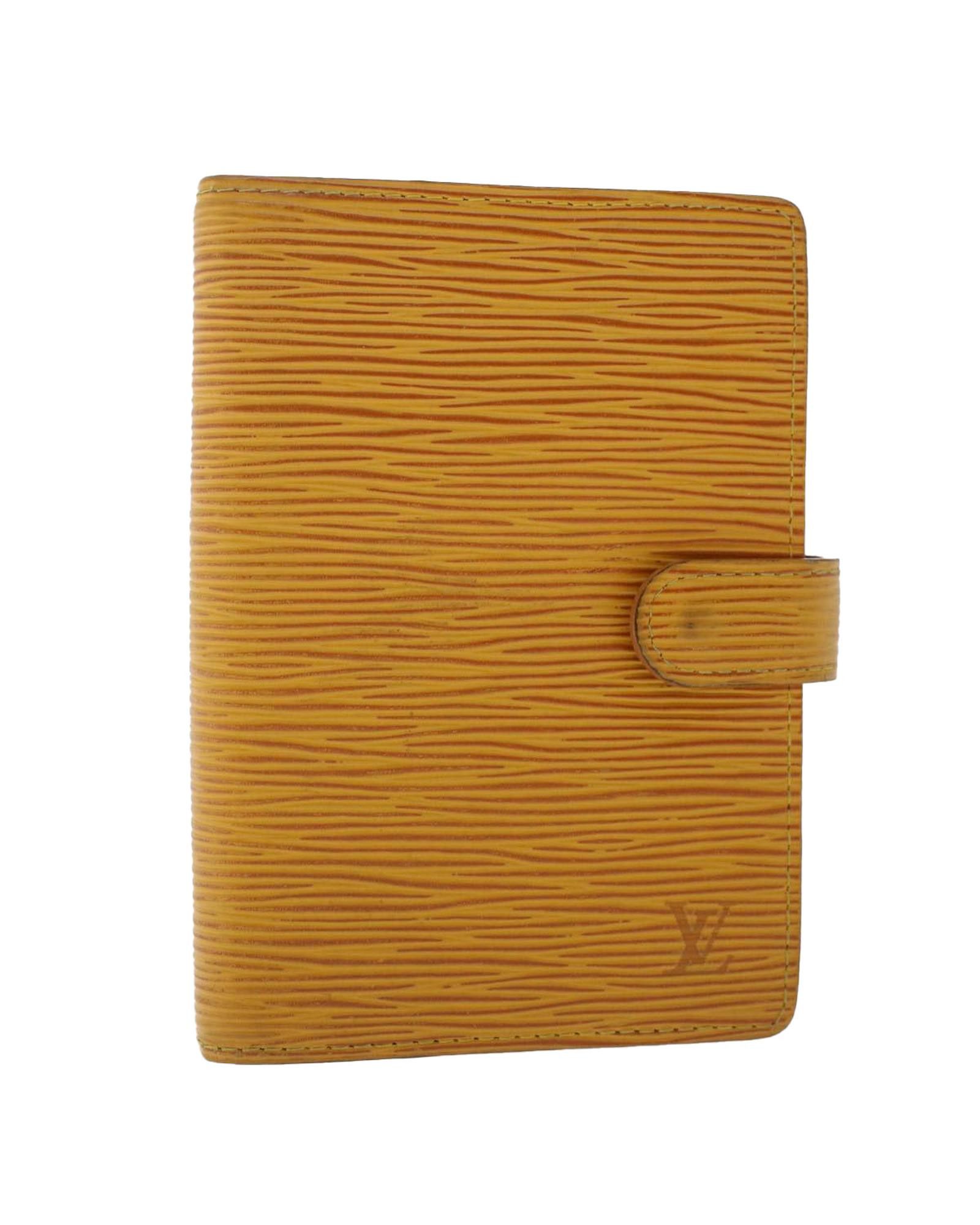 image of Louis Vuitton Yellow Epi Leather Day Planner Cover, Women's