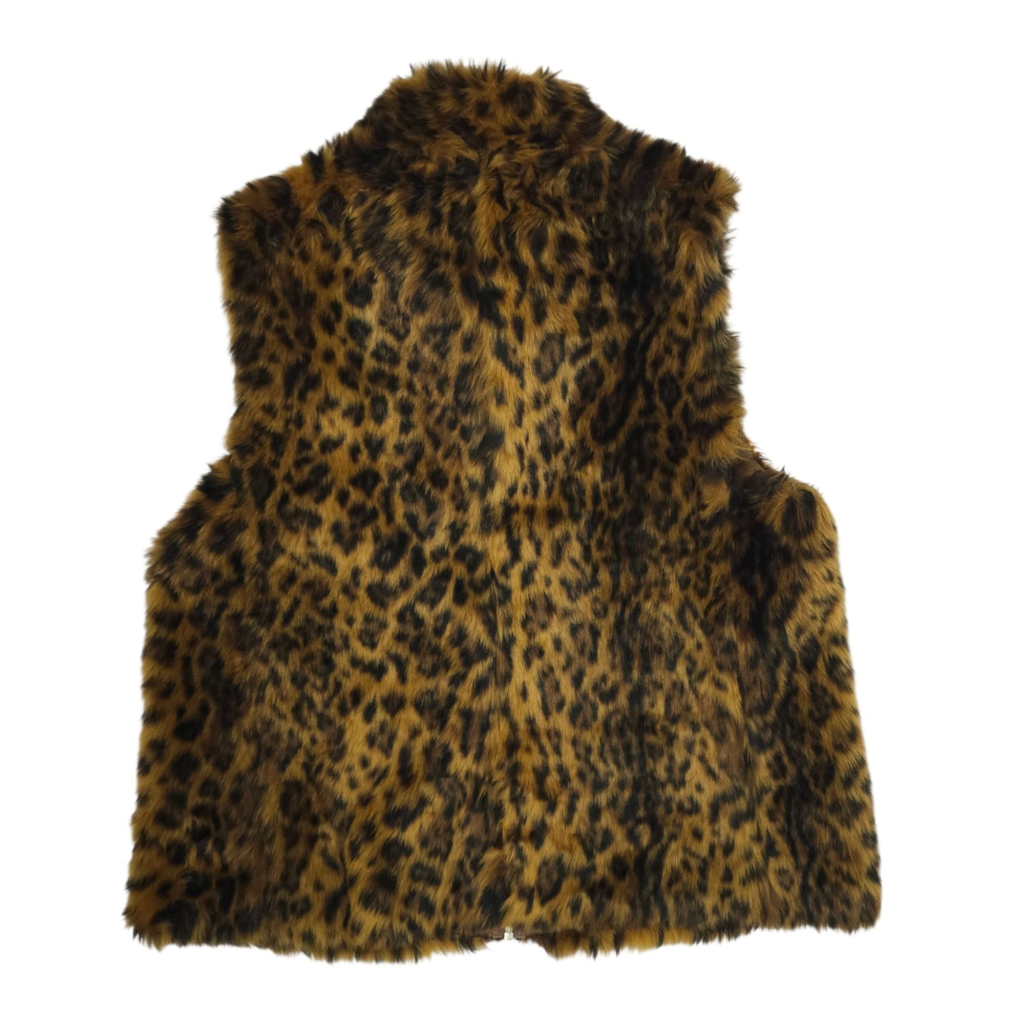 J.Crew J.Crew Faux Leopard Fur Vest Size L Animal Print Zip Front Size L / US 10 / IT 46 - 2 Thumbnail