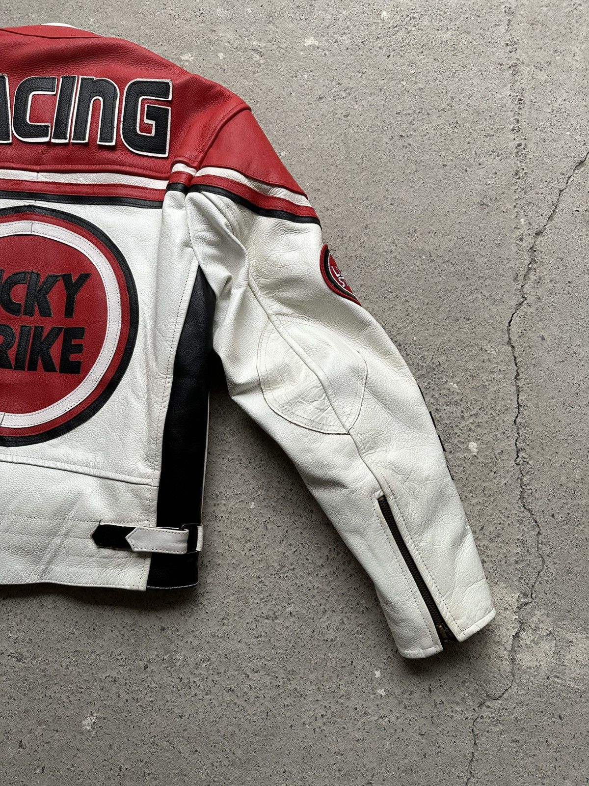 Lucky Brand Lucky Strike Exklusiv Arrow Leather Jacket S red white Size US S / EU 44-46 / 1 - 17 Thumbnail