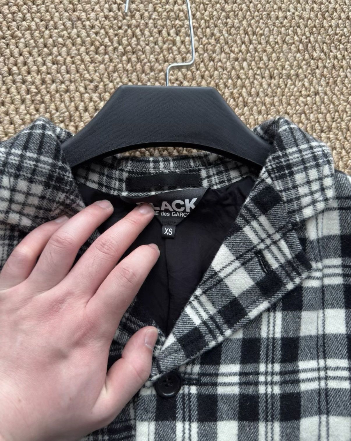 Comme des Garcons COMME des GARÇONS Black-White Check Deconstructed Jacket K23 Size US XS / EU 42 / 0 - 4 Thumbnail
