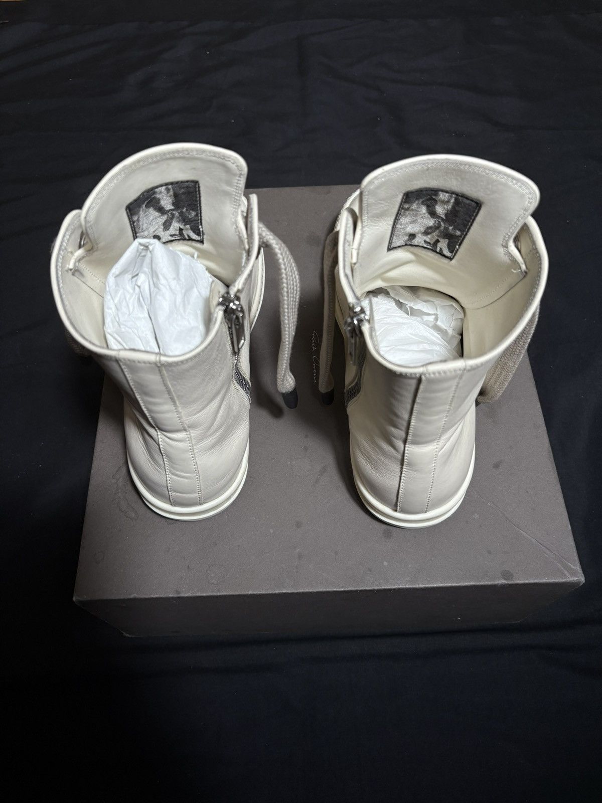 Rick Owens Rick Owens Milk Temple Jumbo Laces Sneaker - Size 43 Size US 10 / EU 43 - 4 Thumbnail