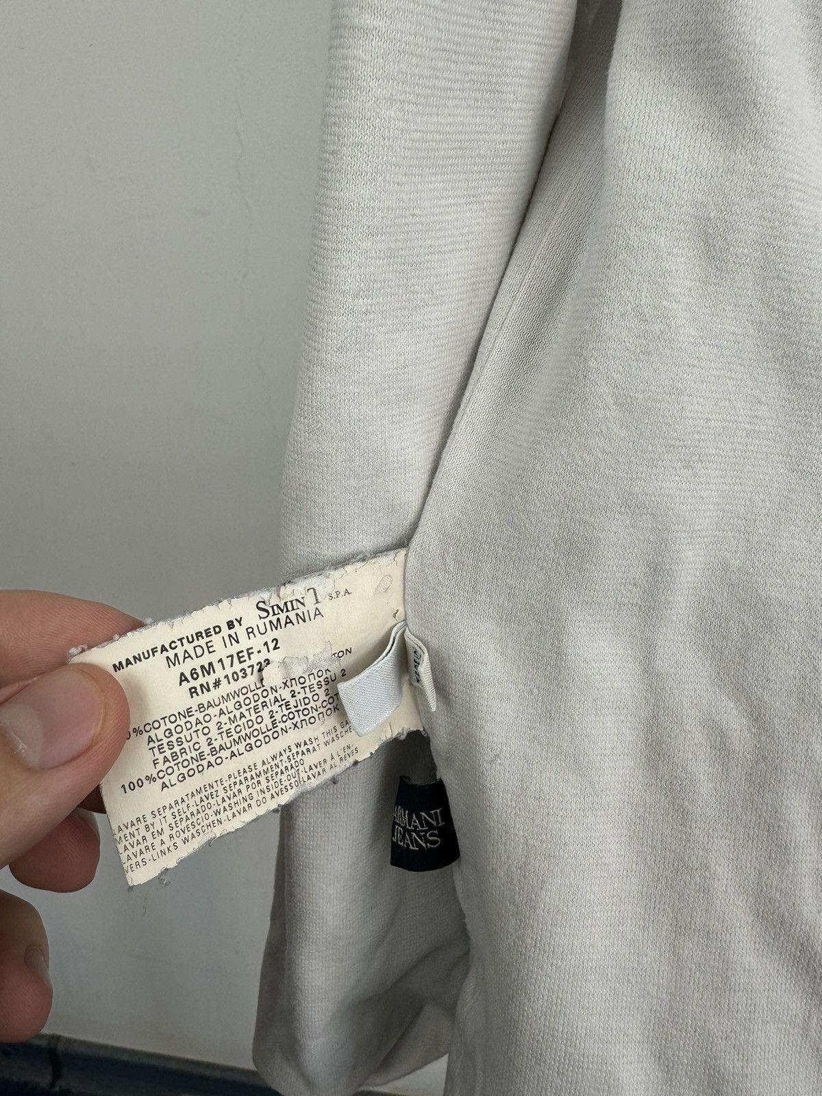 Armani Vintage Rare Armani Jeans Two Sides Big Logo Long Sleeve Size US L / EU 52-54 / 3 - 9 Thumbnail