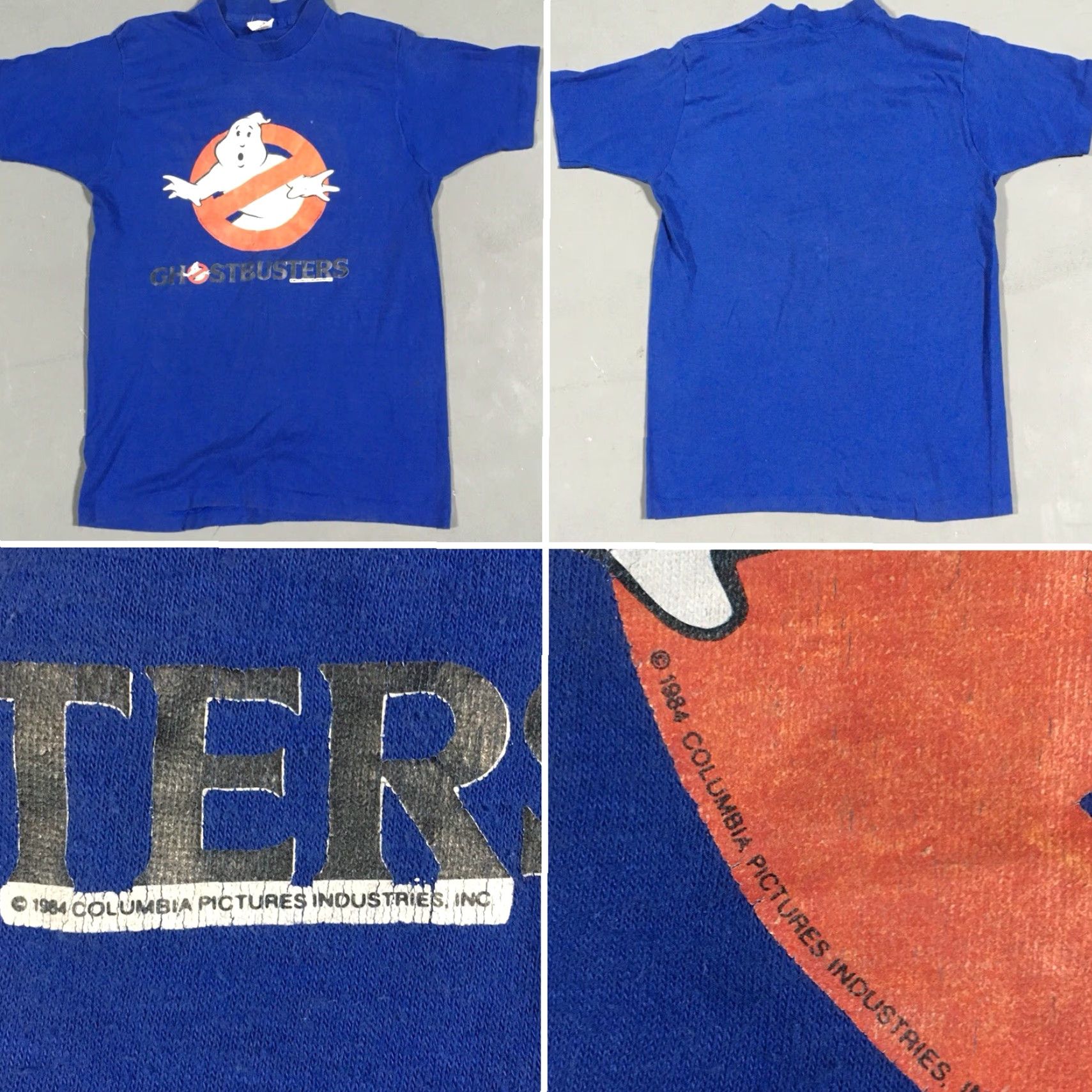 Vintage VINTAGE Ghostbusters T-Shirt Mens M Blue 1984 Bantam 80s 1980s Graphic Tee Short Sleeve Polycotton Size US M / EU 48-50 / 2 - 7 Thumbnail