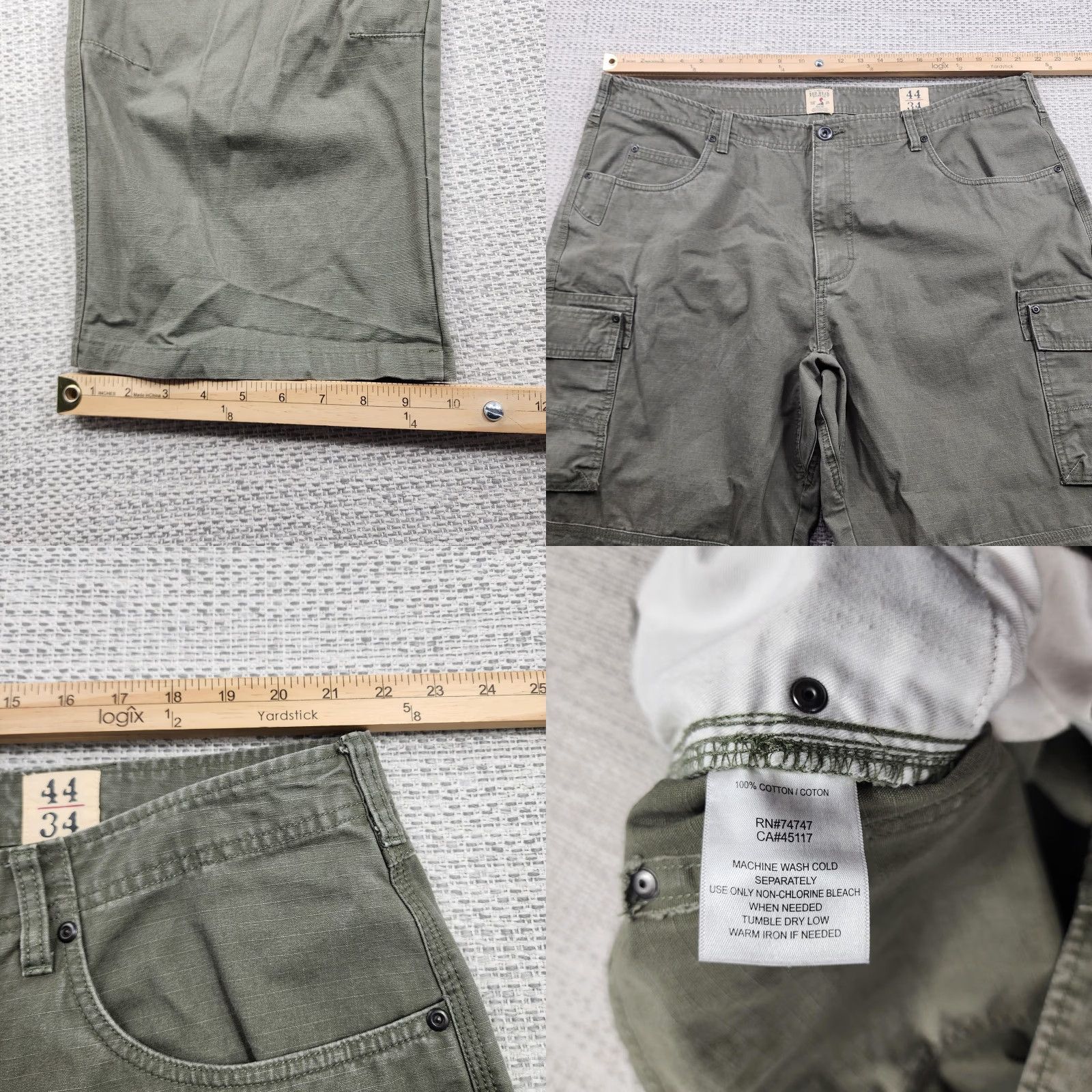 Olive RedHead Cargo Pants Mens 44x27 Olive Green Ripstop Double Knee Cargo Workwear Pants Mens 44 Olive Green Cotton Ripstop Regular Size US 44 / EU 60 - 8 Thumbnail