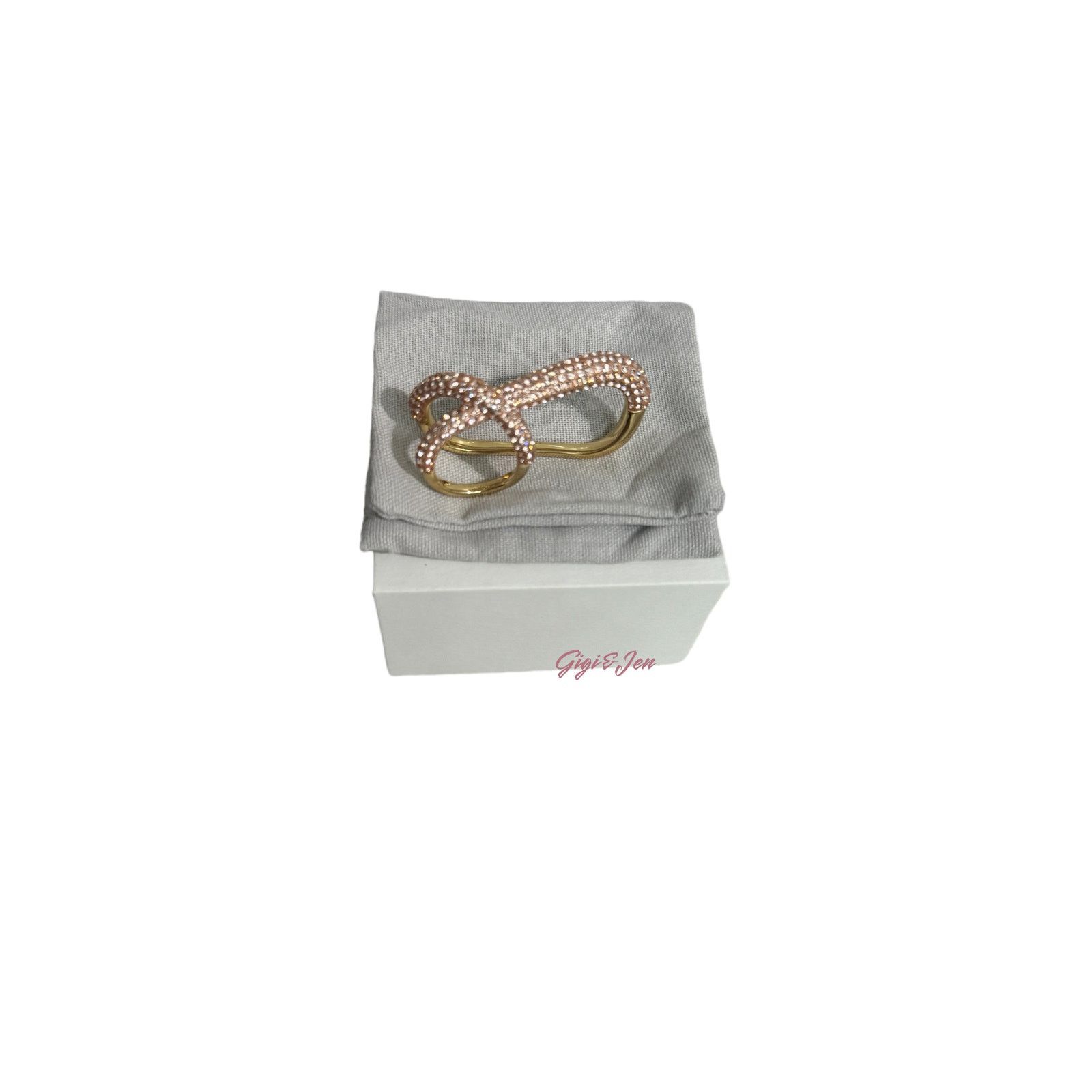 Swarovski Swarovski Atelier Tigris ring Pink, Gold-tone plated 52/6 Size ONE SIZE - 9 Thumbnail