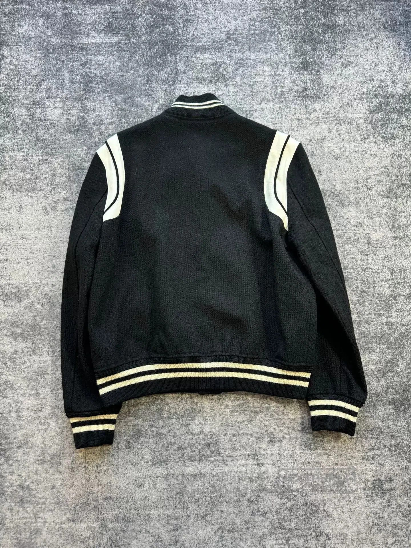 Saint Laurent Paris Saint Laurent Black White Leather Sleeve Jacket. Size US M / EU 48-50 / 2 - 2 Thumbnail