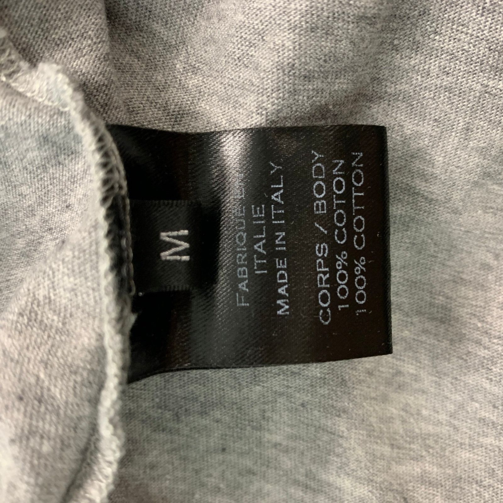 Balmain BALMAIN Size M Grey Solid Cotton Crew-Neck T-shirt Size US M / EU 48-50 / 2 - 5 Thumbnail