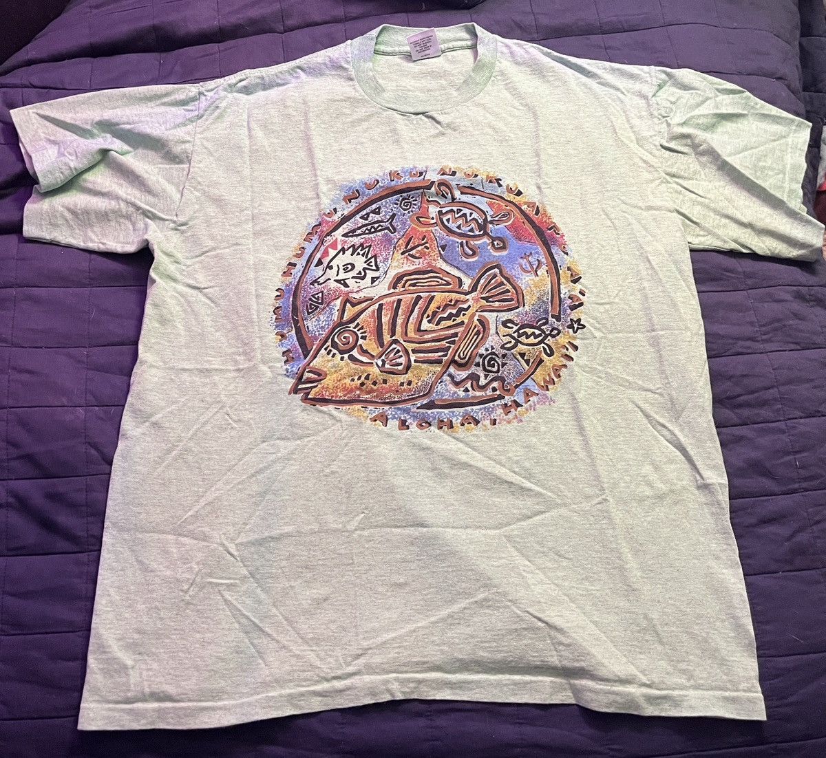 Vintage RARE Vintage 90s USA/ Aloha Hawaii/ Surf Shirt Single Stitch Size US XL / EU 56 / 4 - 1 Thumbnail