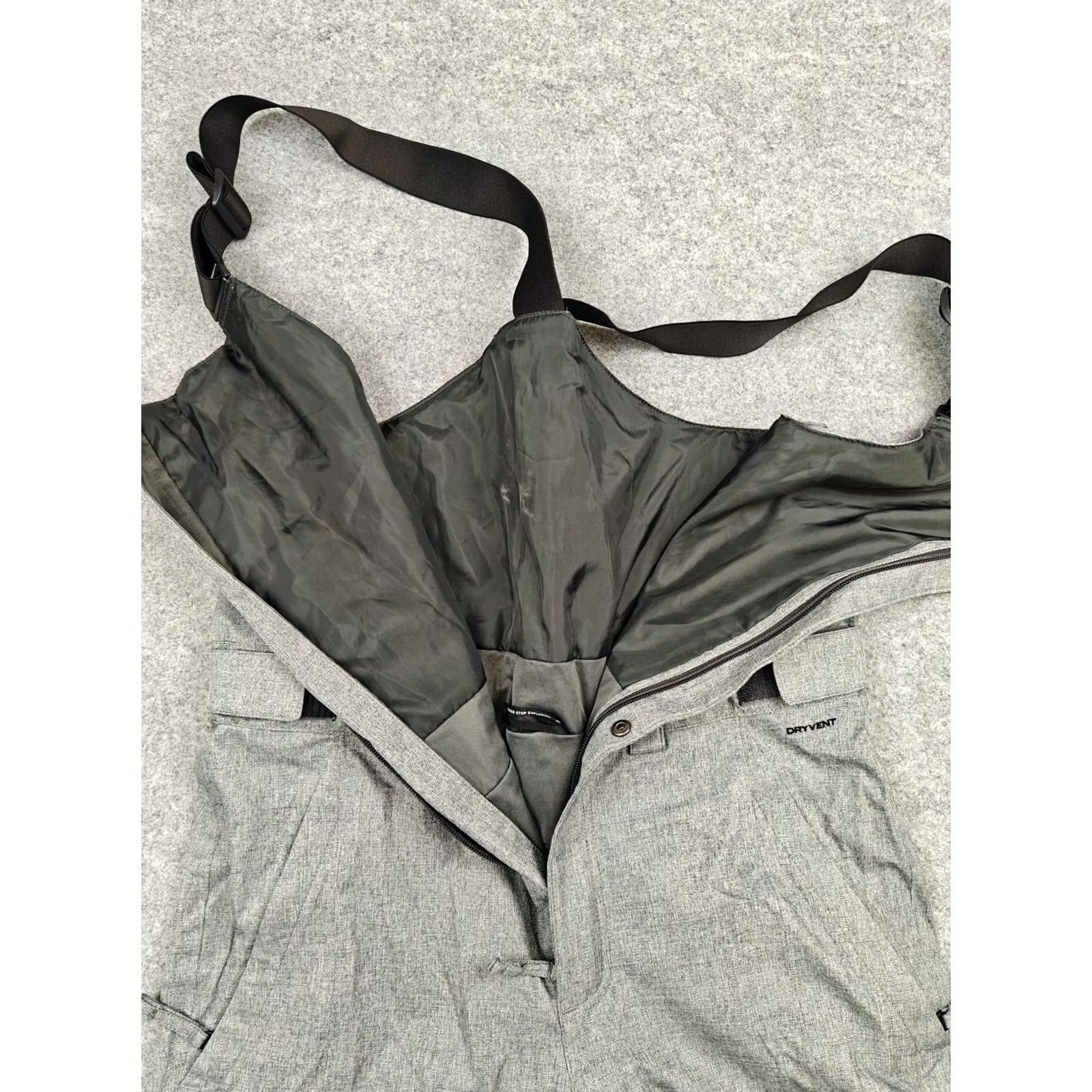 The North Face The North Face Pants Mens Small Gray DryVent Bib Snow Ski Waterproof Suspenders Size US 29 - 3 Thumbnail