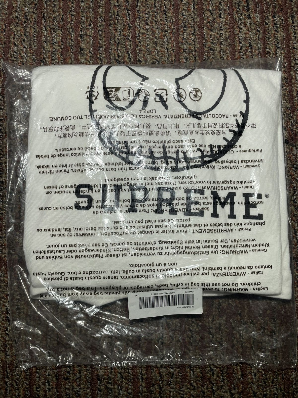 Supreme Supreme Skeleton Tee (XX-Large) Size US XXL / EU 58 / 5 - 2 Thumbnail