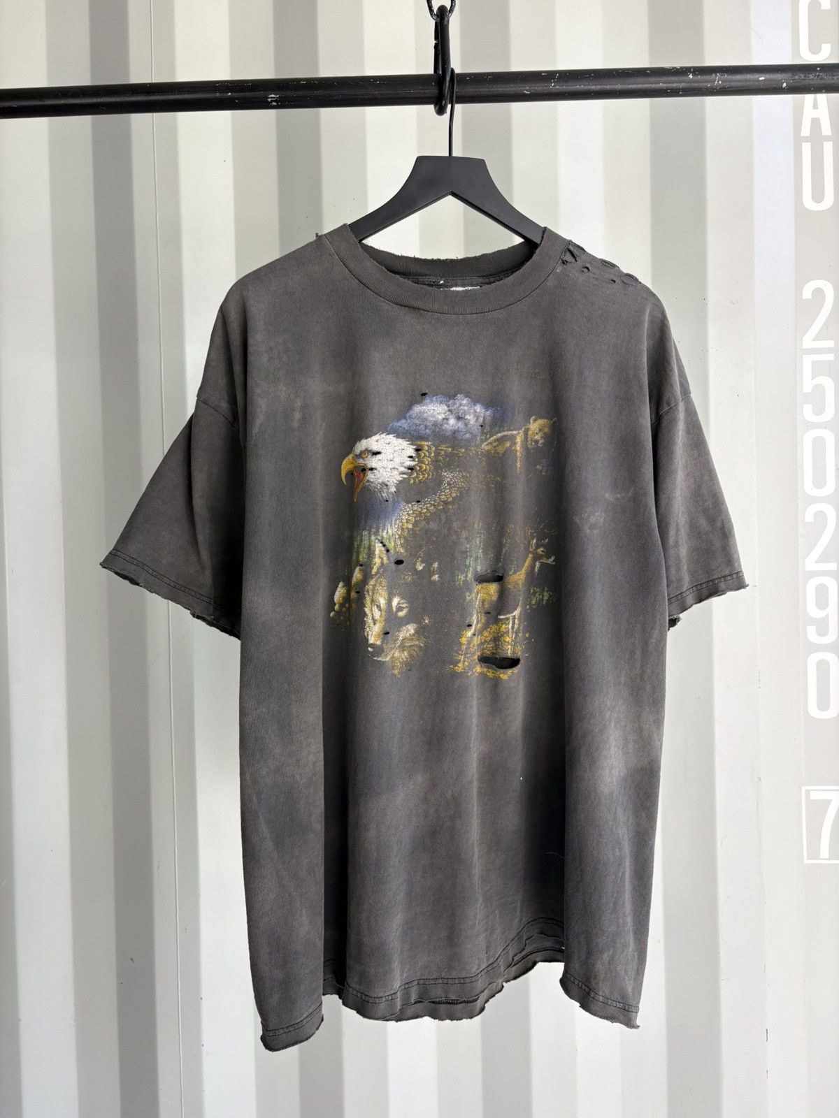 Vintage Eagle Thrashed Distressed Fade Shirt Grunge Band Harley WCC Size US XXL / EU 58 / 5 - 1 Thumbnail