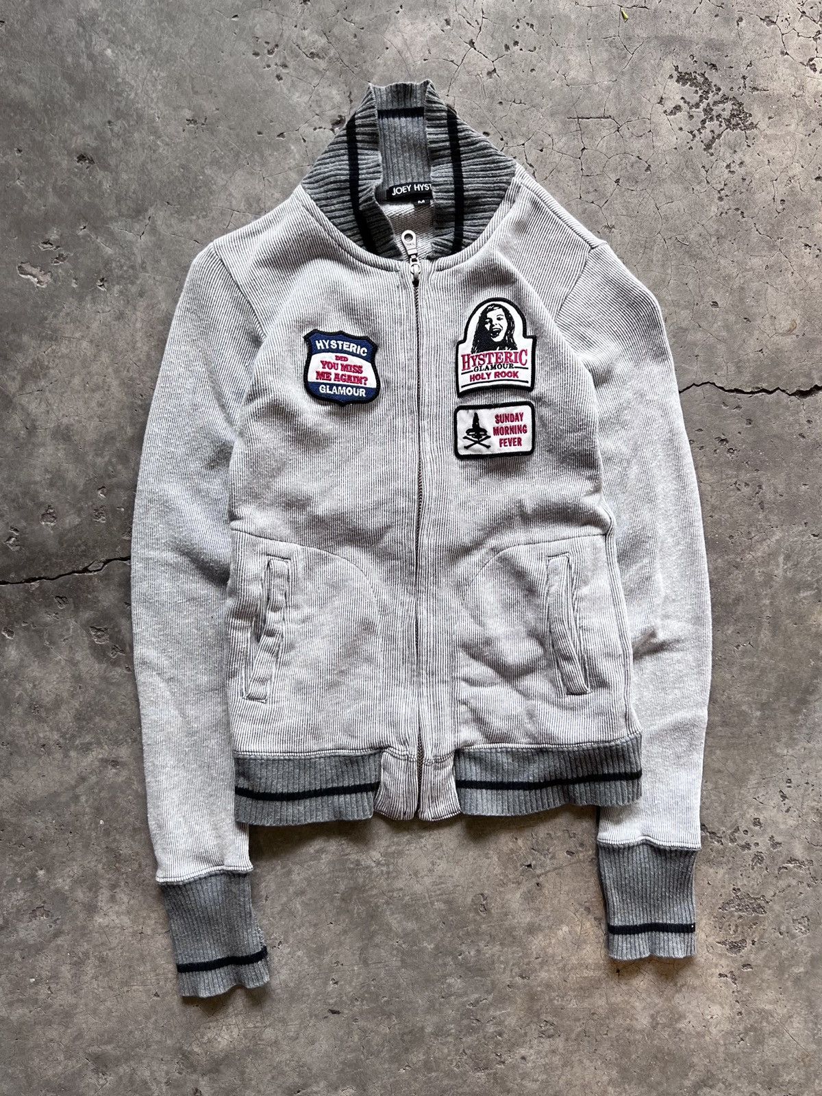 Hysteric Glamour Joey HYSTERIC Glamour Patchwork Cropped Jacket Babytee Fit Size US XXS / EU 40 - 3 Thumbnail