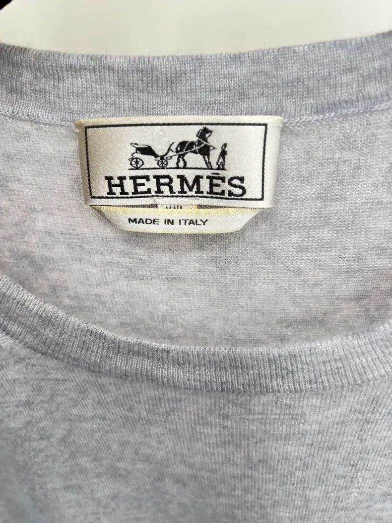 Hermes Hermes Gray cashmere knitted sweater Size US XXL / EU 58 / 5 - 3 Thumbnail