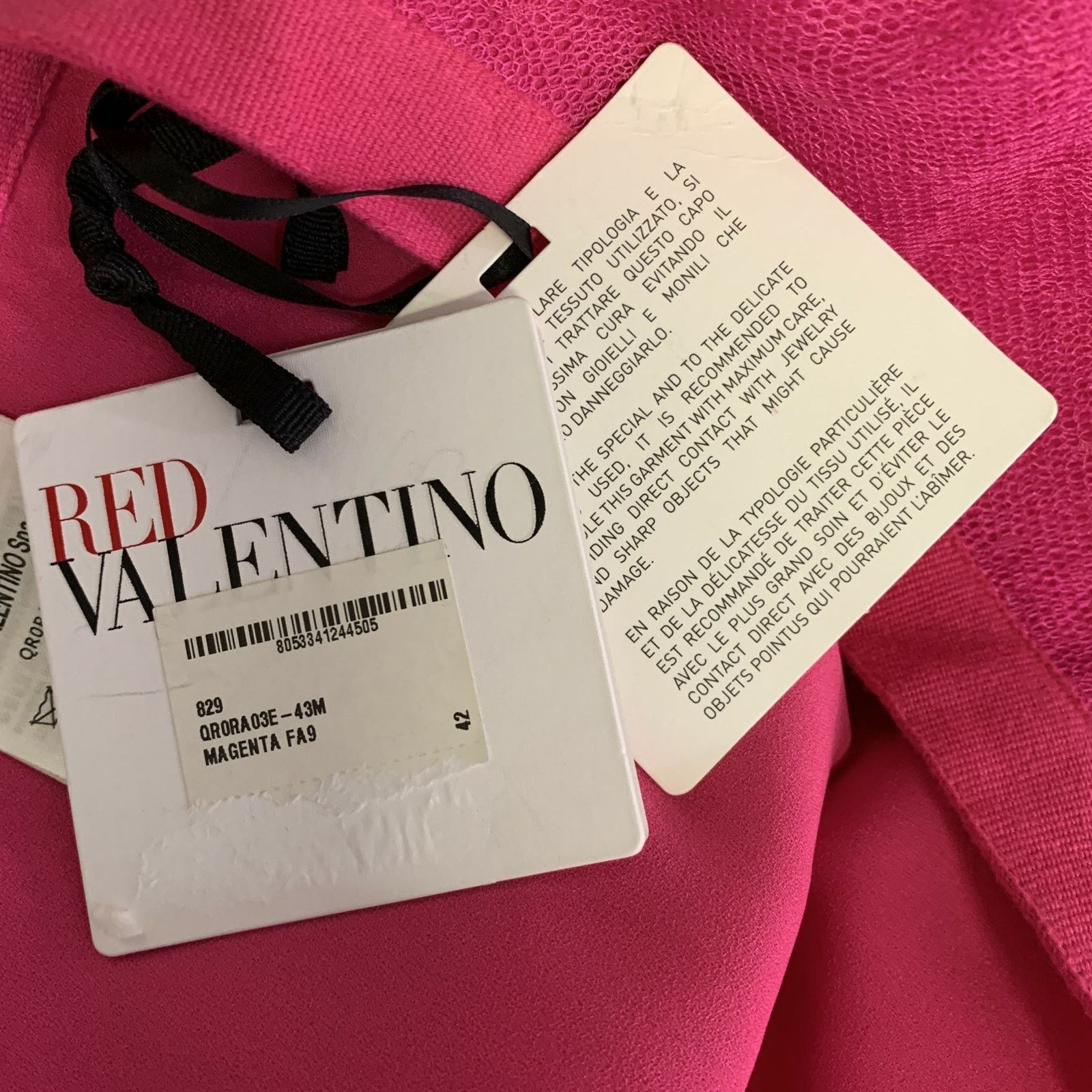 RED Valentino RED VALENTINO Size 6 Pink Polyamide Ruffled A-Line Skirt Size 32" / US 10 / IT 46 - 4 Thumbnail