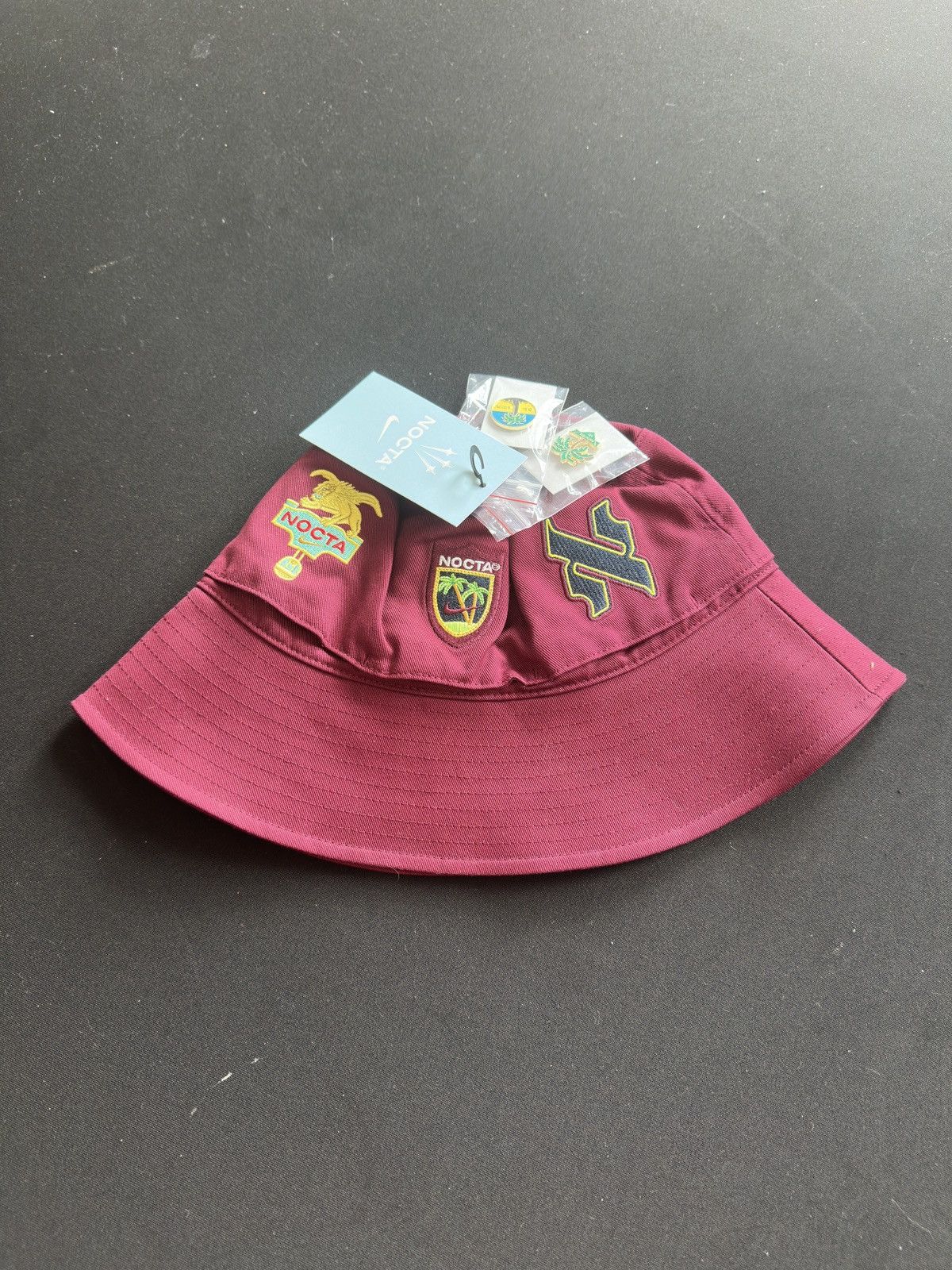 NOCTA Summer Vybz Bucket Hat Burgundy Size ONE SIZE - 1 Thumbnail