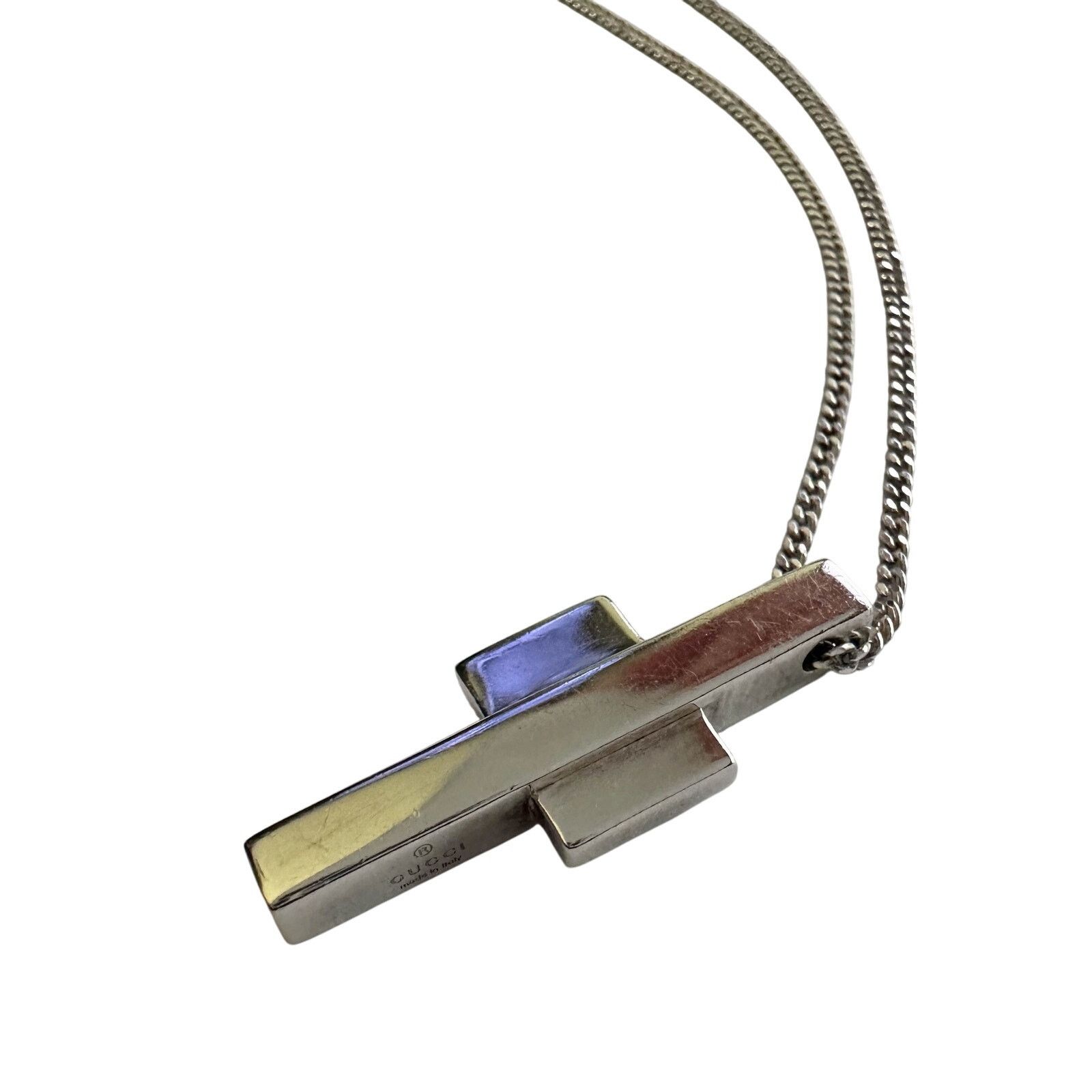 Gucci Gucci Thick Abstract Cross Necklace Size ONE SIZE - 7 Thumbnail