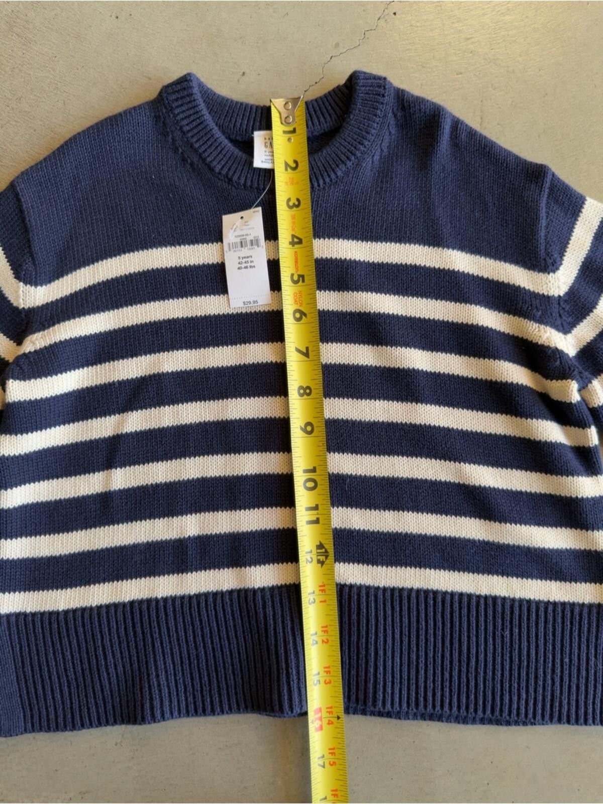 Gap Baby Gap / Striped Knit Sweater / Navy / 5T Size US XXS / EU 40 - 6 Thumbnail