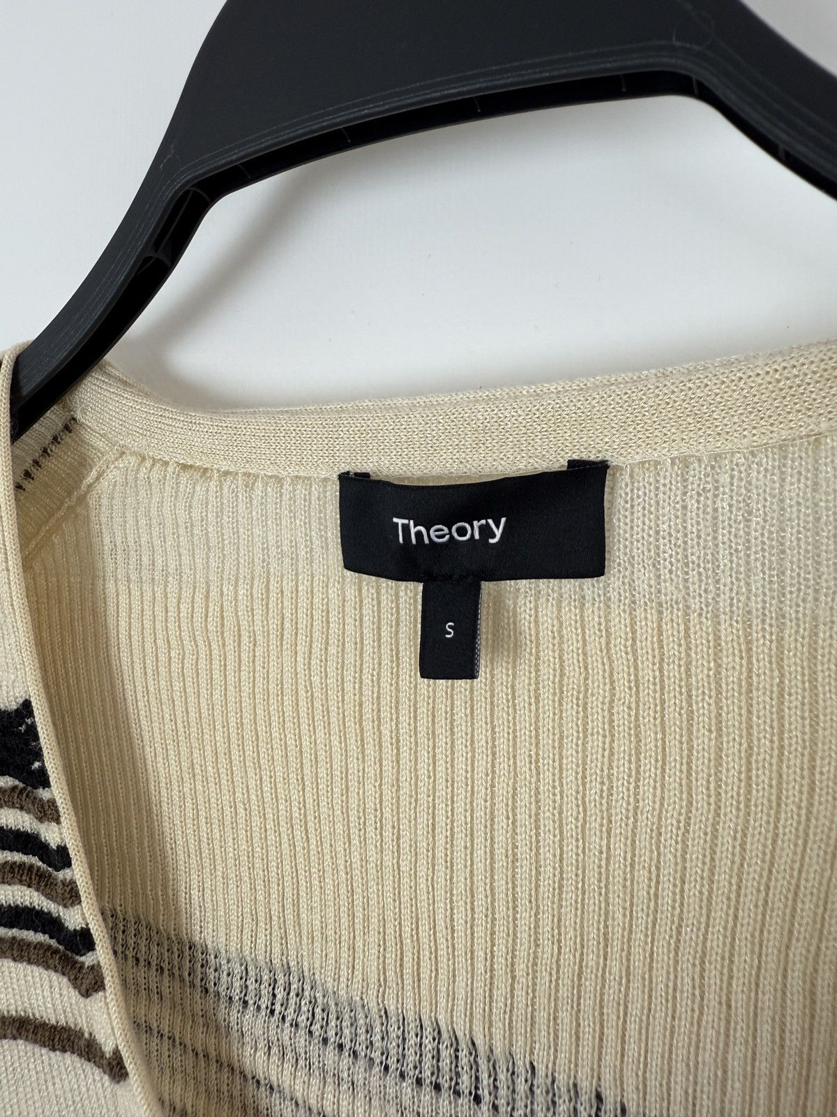Theory $345 Theory Otto Stripped Wool Blend Cardigan S Size S / US 4 / IT 40 - 5 Thumbnail