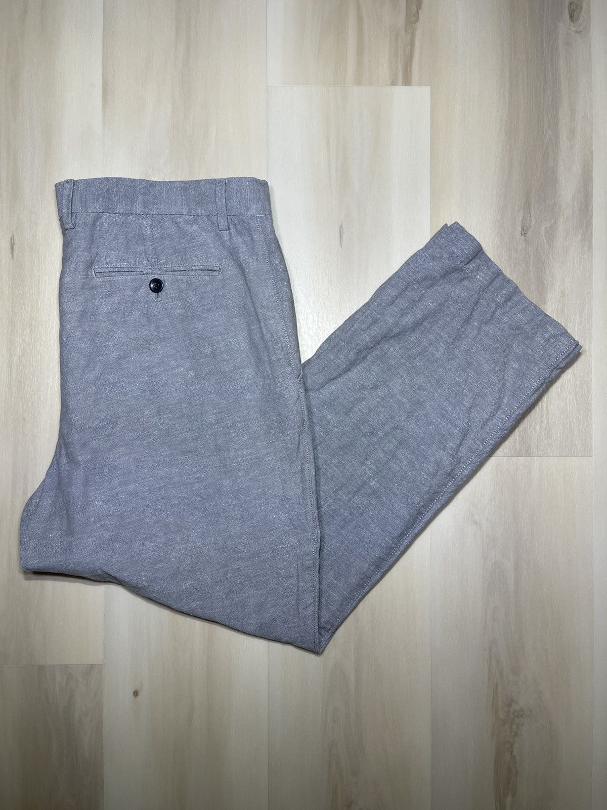 Banana Republic Banana Republic Linen Blend Chino Sz 35X30 Grey Kentfield Size US 35 - 1 Thumbnail