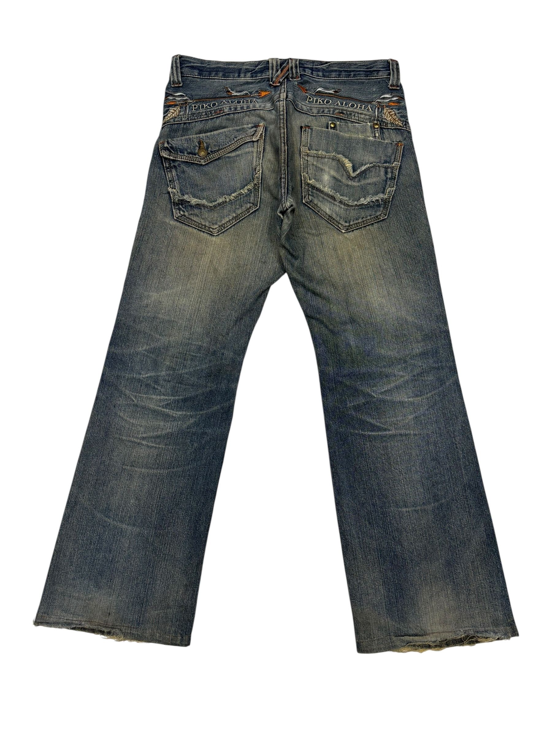 Hysteric Glamour × Undercover Vintage Piko Aloha Bootcut Distressed Denim Jeans Size US 32 / EU 48 - 8 Thumbnail