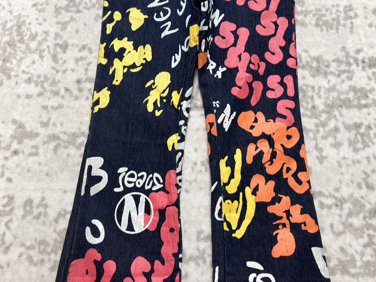Hysteric Glamour Nesso Graffiti Print Flare Jeans Y2K Streetwear Bootcut Size US 28 / EU 44 - 6 Thumbnail