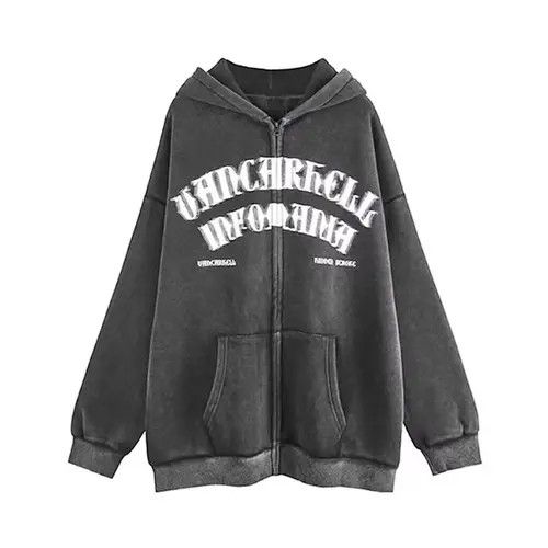 VIBE #17 Graphic Hoodie Sweetshirt Oversized Gothic Dark Punk Size US L / EU 52-54 / 3 - 1 Thumbnail