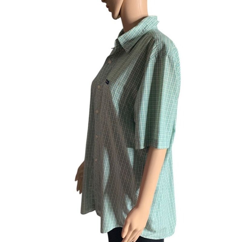 Chaps CHAPS Easy Care Men's Large Casual Shirt Green Plaid Button Size US L / EU 52-54 / 3 - 6 Thumbnail