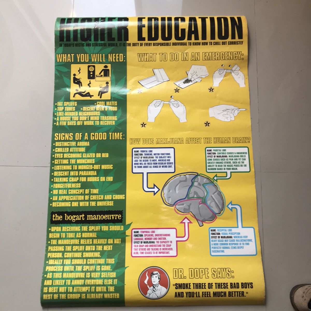 Hoodlamb × Hysteric Glamour Poster High Education Pot Weed Cannabis Marijuana made in Uk Size ONE SIZE - 20 Thumbnail