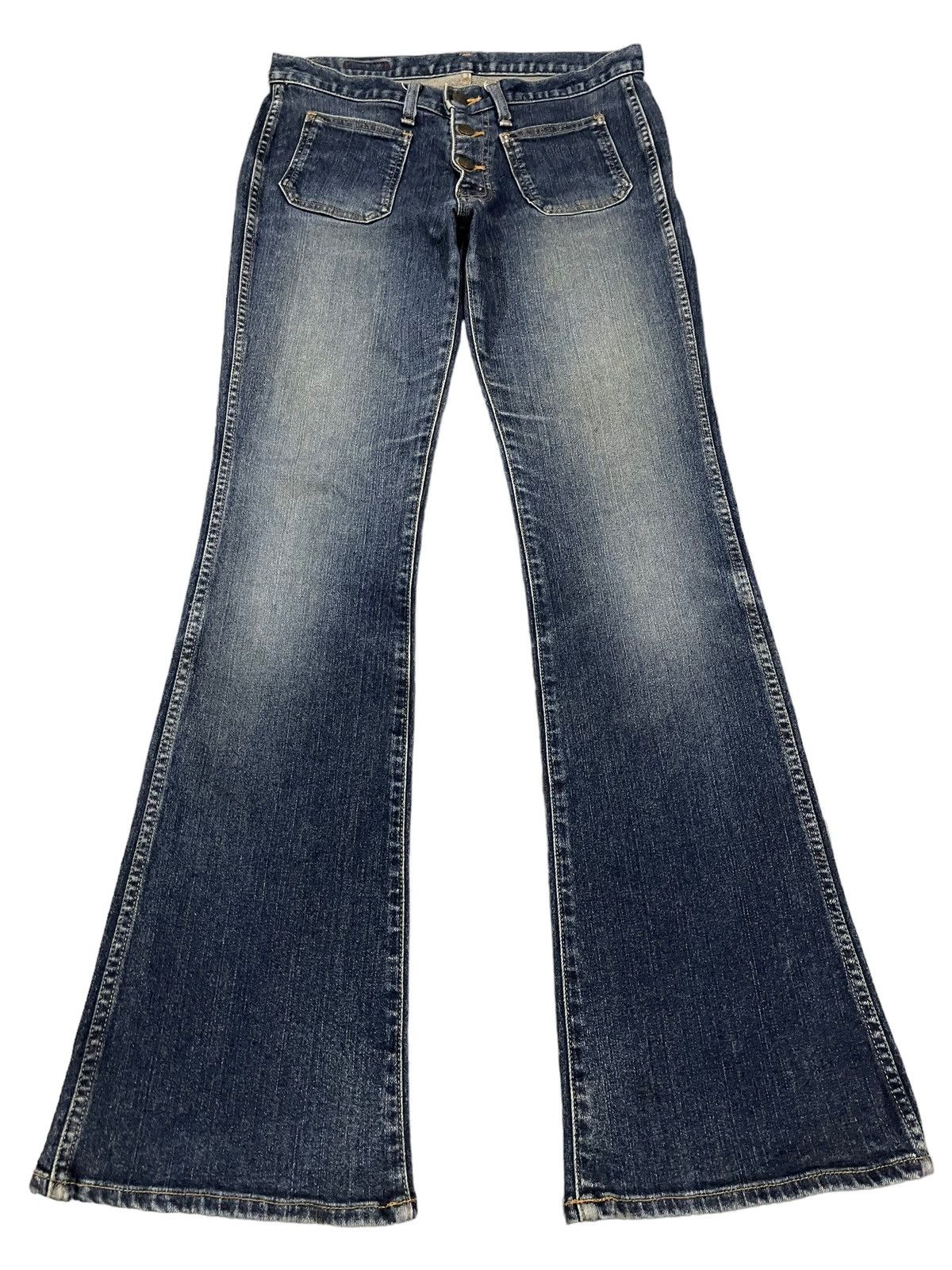 image of Hype Vintage Blue Wash Style Flare Jeans, Men's (Size 30)