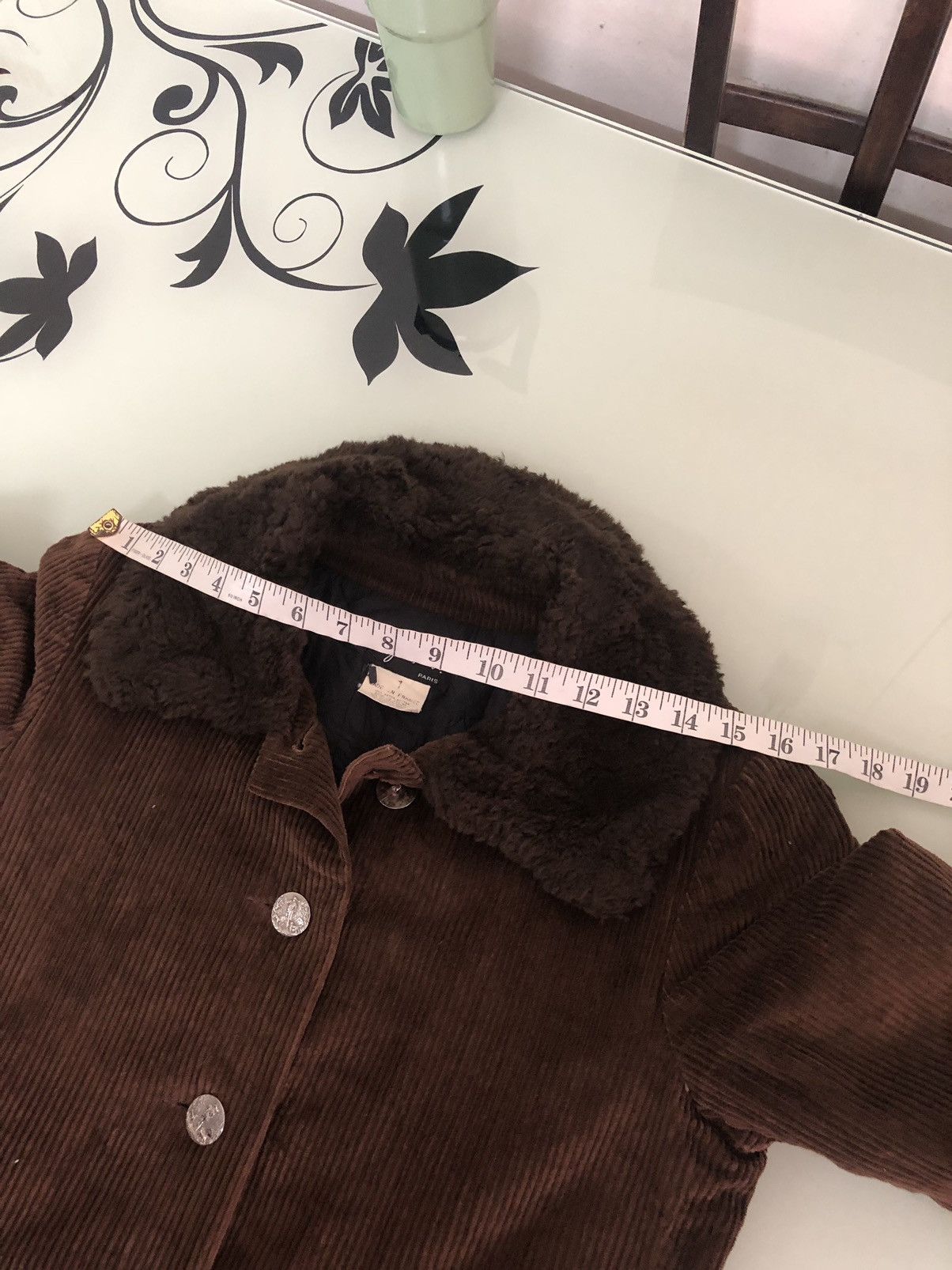 agnes b. Vintage 90s Agnes B Corduroy Long Coat Size M / US 6-8 / IT 42-44 - 16 Thumbnail
