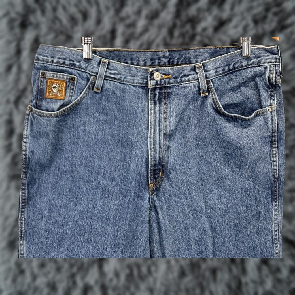 Denime Cinch Jeans Mens 40x30 (40x25) Blue Denim Stretch 5 Pocket Denim Medium Wash Jeans Straight Mens 5-Pocket Western Cowboy Relaxed Regular Cinch Size US 40 / EU 56 - 1 Thumbnail