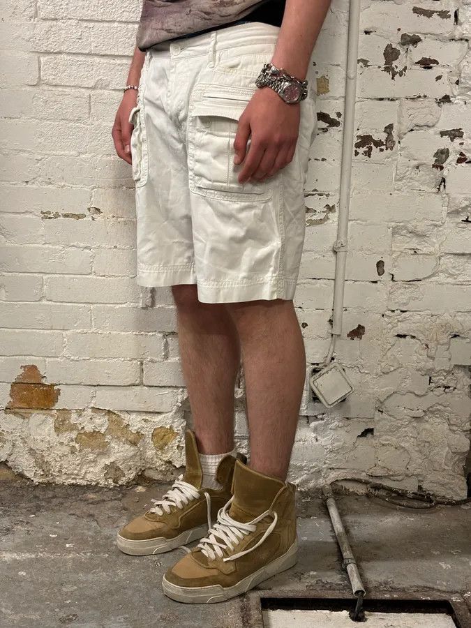 Dolce & Gabbana SS2003 Dolce & Gabbana White Creamy Cargo Shorts Size US 32 / EU 48 - 2 Thumbnail