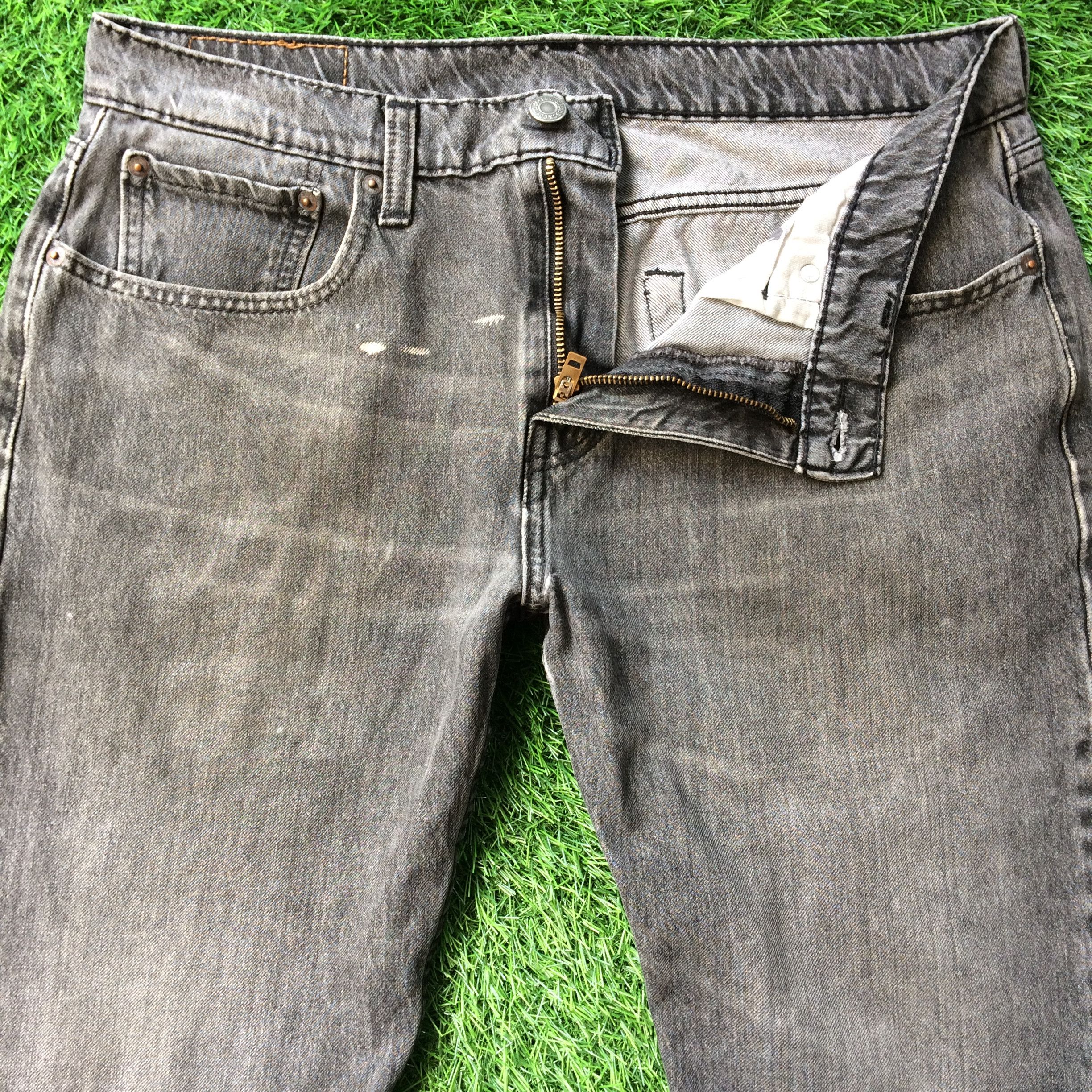 Unsound Rags Distressed Faded Black Slim Jeans D-766 Size US 32 / EU 48 - 3 Thumbnail