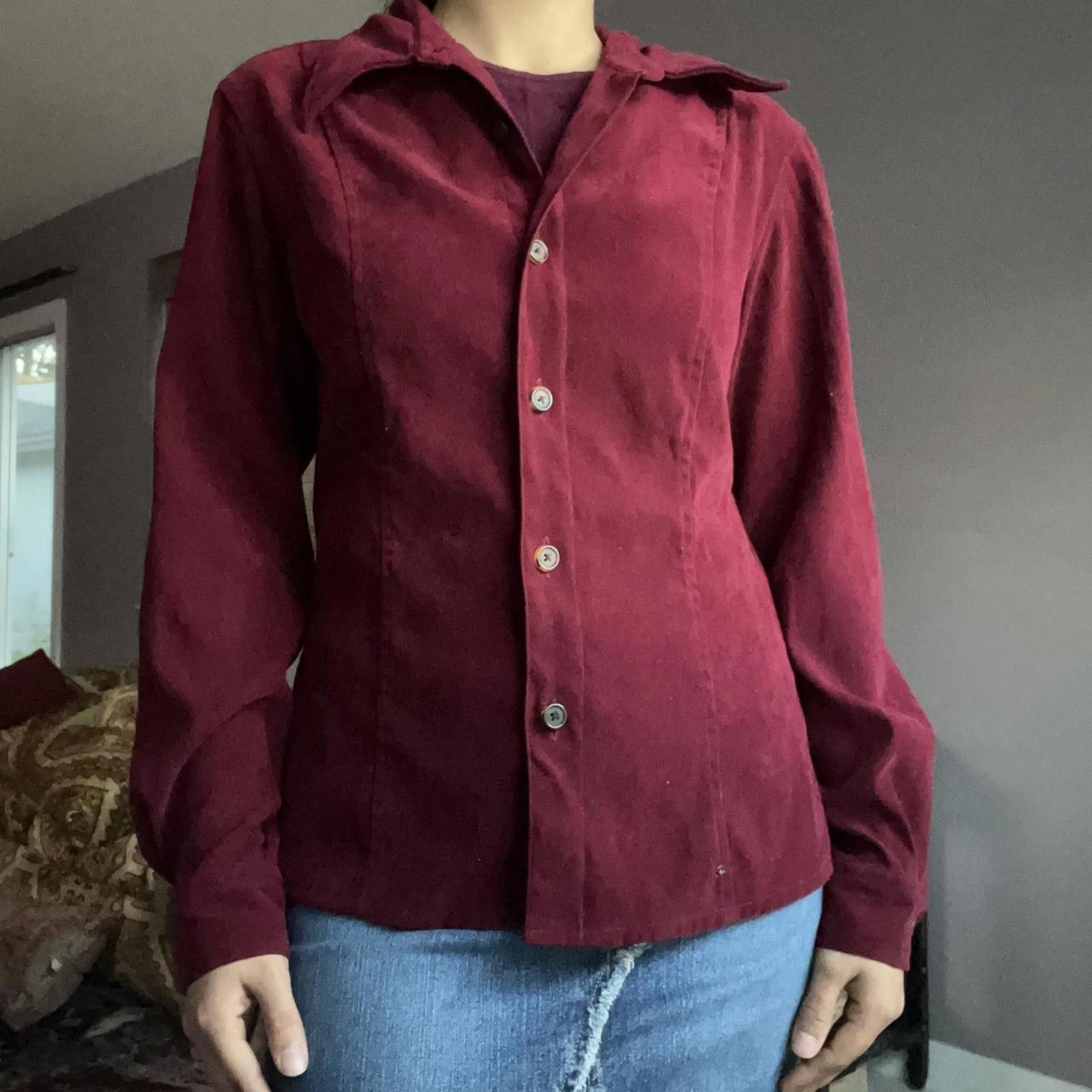 Other Deep red button blazer thin jacket perfect for layering Size S / US 4 / IT 40 - 1 Thumbnail