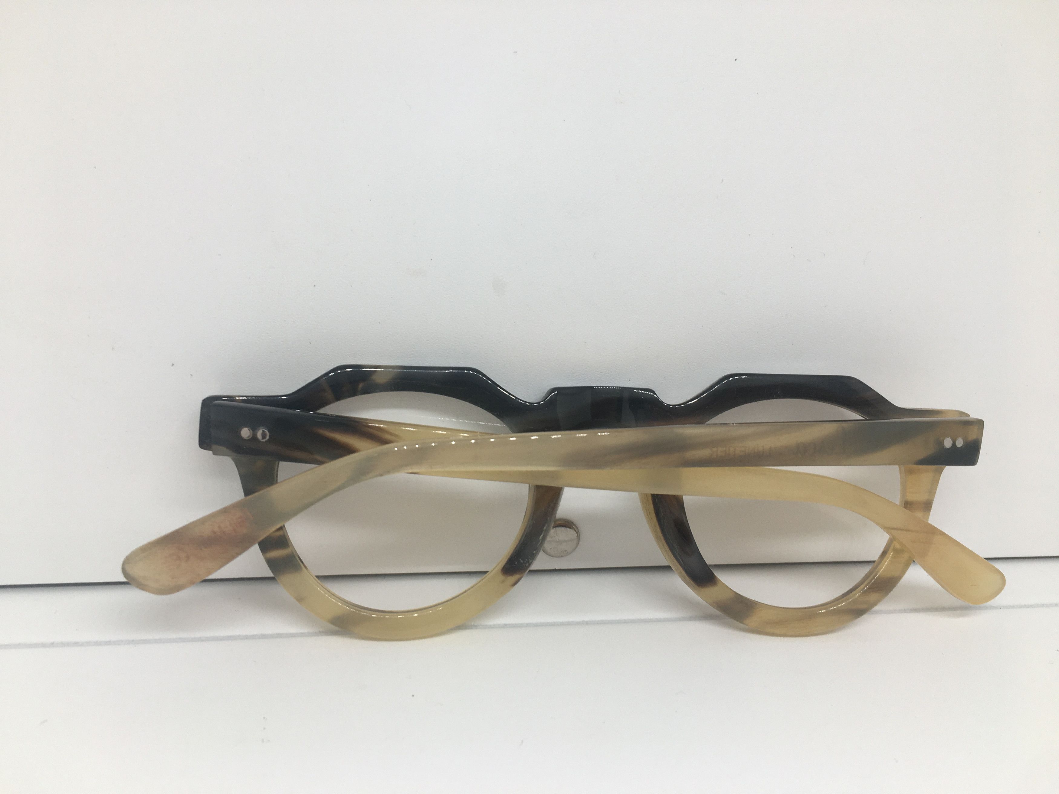 Lesca Lunetier Lesca Lunetier Genuine Horn PICA Architect Eyeglasses Size ONE SIZE - 9 Thumbnail
