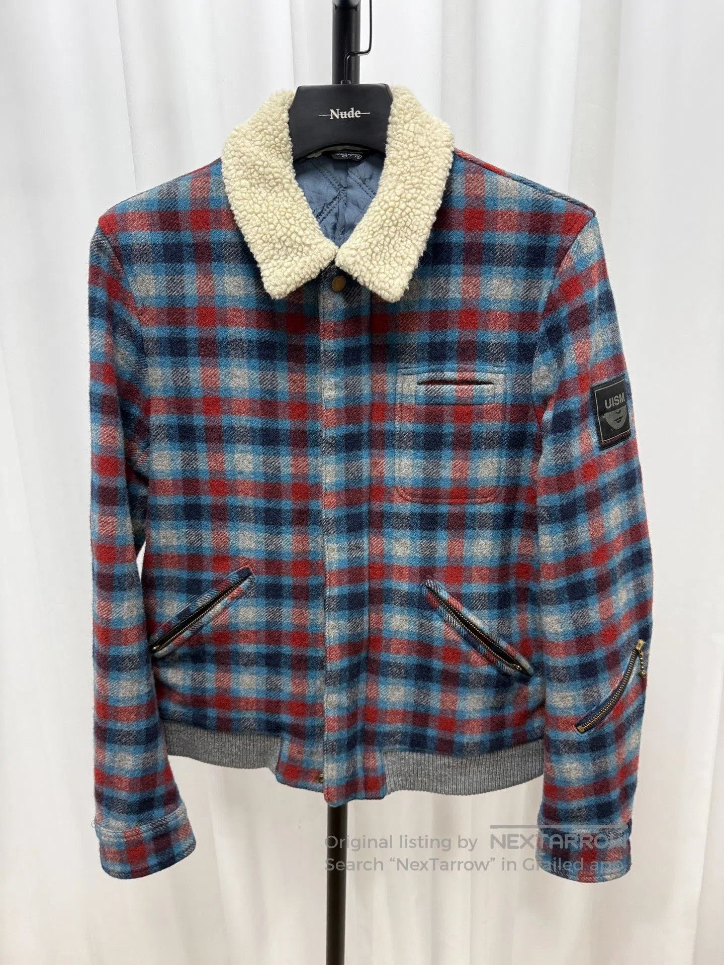 Undercover Undercover Checked Shearling Collar Jacket. Size US L / EU 52-54 / 3 - 1 Thumbnail