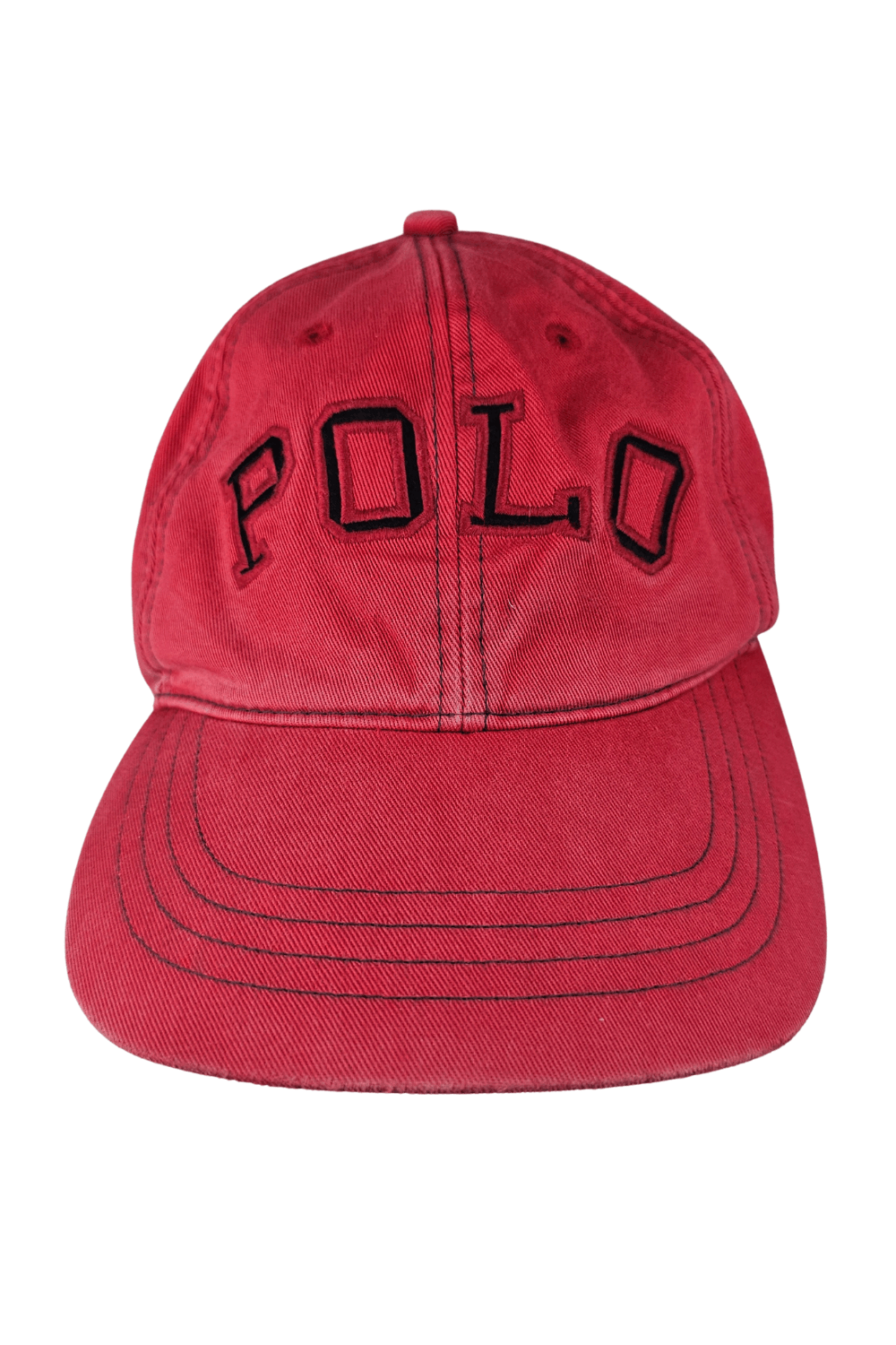 1990s Polo Sport Big-Spellout Cap Red Leather Strap