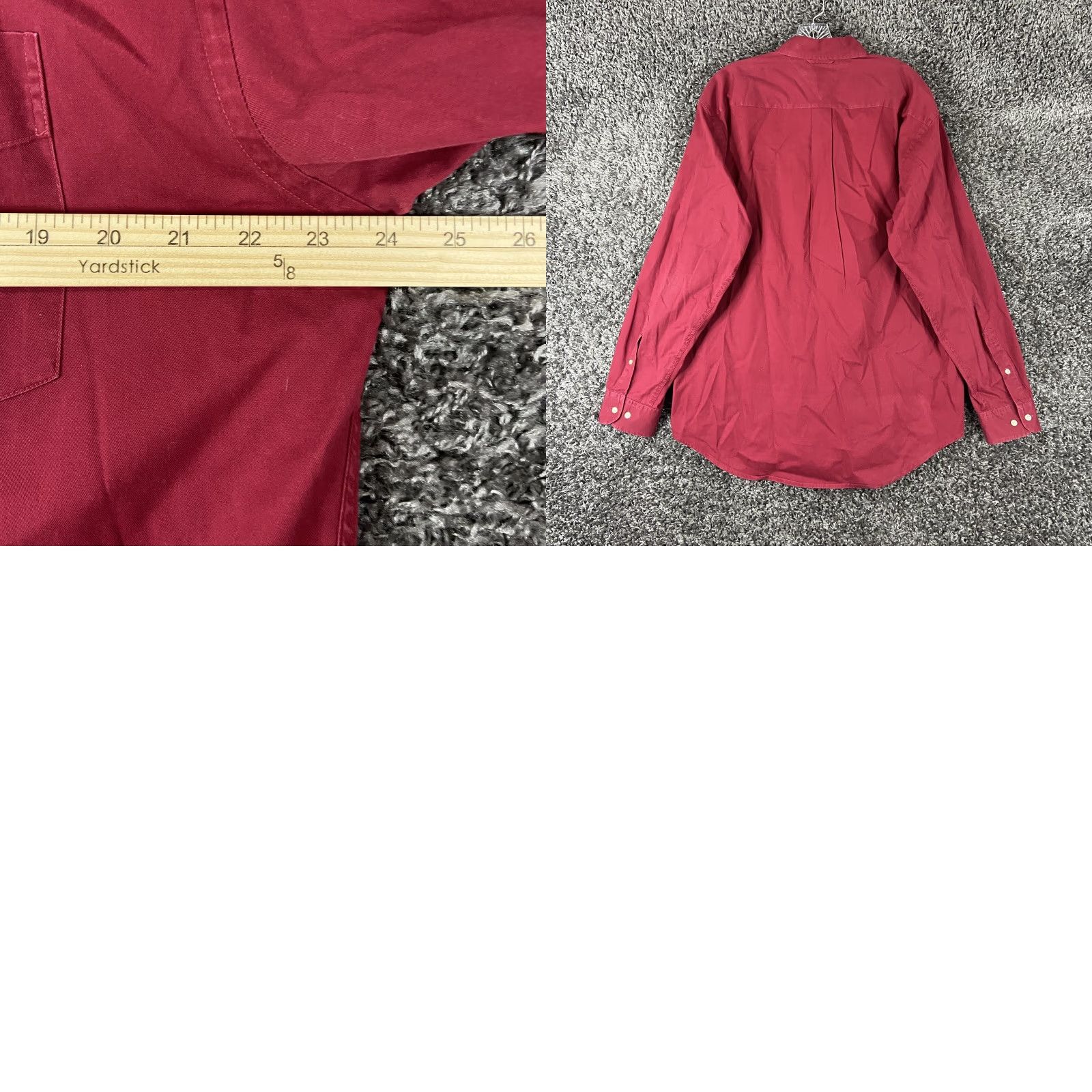 Tommy Hilfiger Tommy Hilfiger Button-Up Shirt Men L Long Sleeve Red Size US L / EU 52-54 / 3 - 8 Thumbnail
