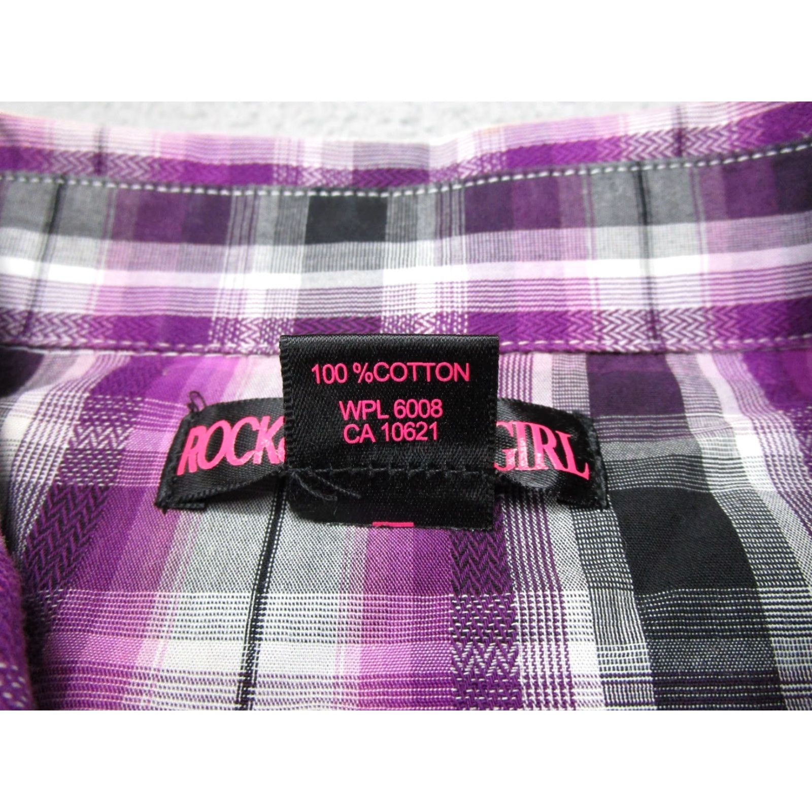 Vintage Rock&Roll Cowgirl Shirt Western Rhinestones Button-Up Size M Purple Read Read? Size M / US 6-8 / IT 42-44 - 3 Thumbnail
