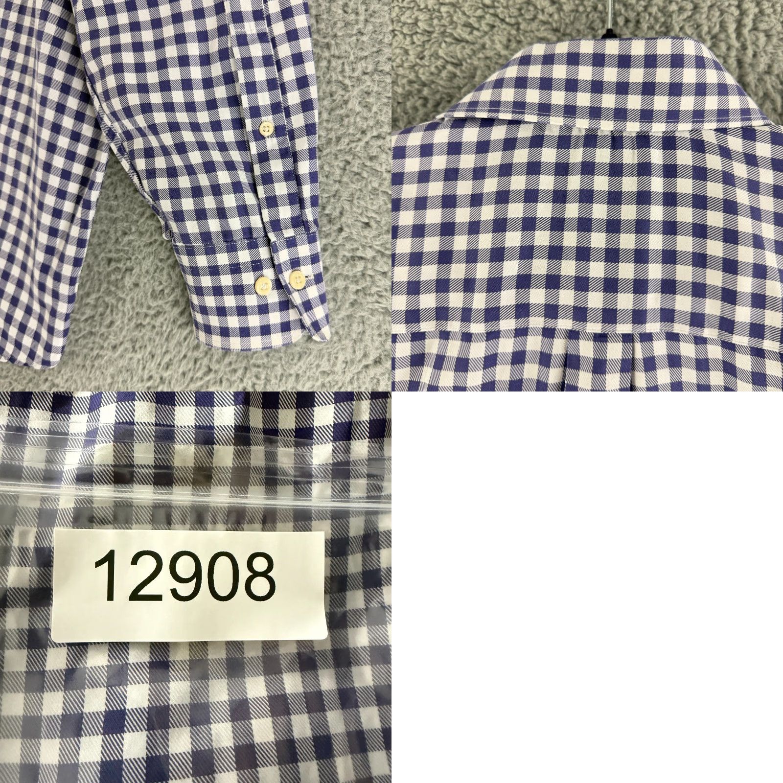 Peter Millar Peter Millar Button-Up Shirt Mens 2XL Blue Check Print Long Sleeve Cotton Size US XXL / EU 58 / 5 - 9 Thumbnail