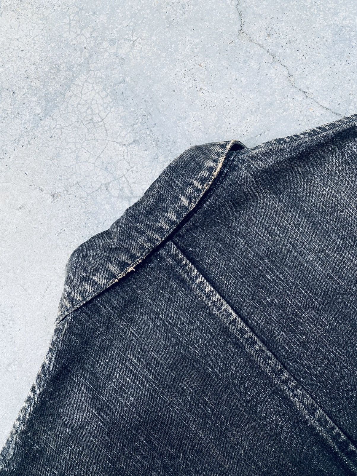 Tete Homme Vintage 90s Tete Homme Issey Miyake Denim Jacket Distressed Size L / US 10 / IT 46 - 8 Thumbnail