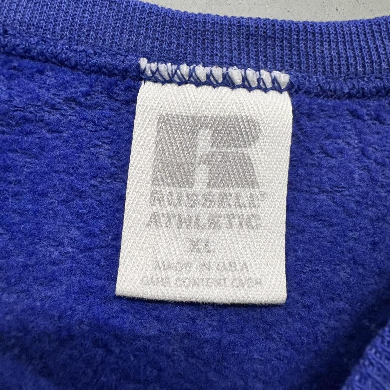 Russell Athletic Crazy Vintage Y2K/2000s Blank 90s Blue Russell Athletic Made in USA Sweatshirt Crewneck! Size US XL / EU 56 / 4 - 4 Thumbnail